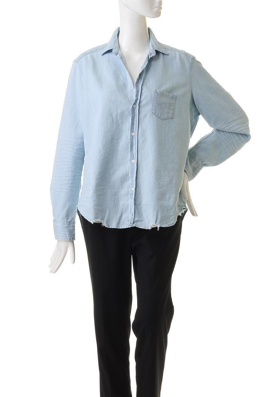 【フランク&アイリーン/Frank&Eileen】のEILEEN ストーンウォッシュドインディゴ ブルーデニムシャツ 人気、トレンドファッション・服の通販 founy(ファニー) 　ファッション　Fashion　レディースファッション　WOMEN　トップス・カットソー　Tops/Tshirt　シャツ/ブラウス　Shirts/Blouses　スリーブ　Sleeve　ダメージ　Damage　ポケット　Pocket　ロング　Long　今季　This Season　夏　Summer　定番　Standard　春　Spring　S/S・春夏　Ss・Spring/Summer　other-2|ID: prp329100003361786 ipo3291000000031407302