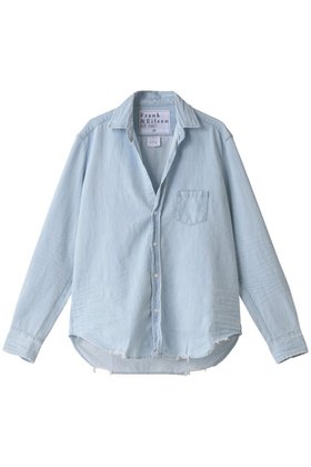 【フランク&アイリーン/Frank&Eileen】 EILEEN ストーンウォッシュドインディゴ ブルーデニムシャツ人気、トレンドファッション・服の通販 founy(ファニー) ファッション Fashion レディースファッション Fashion for Women トップス・カットソー Cut & Sew Tops シャツ・ブラウス・オフィスカジュアル Elegant Blouses & Button-Ups スリーブ Sleeve, Long Sleeve / Short Sleeve ダメージ Distressed, Destroyed ポケット Pocket, Pocket Detail ロング Long, Long-Length 今季 This Season, Current Season 夏 Summer 定番 Standard, Basic Item 春 Spring S/S・春夏 SS, Spring/Summer, Warm Season |ID:prp329100003361786