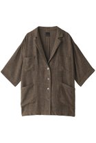 【ローズバッド/ROSE BUD】のリネンライクシャツジャケット ブラウン|ID:prp329100003364553