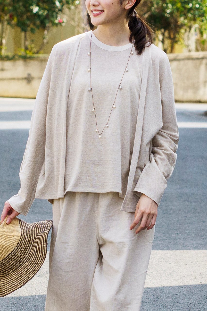【プリスティン/PRISTINE】のCLプレーティングドルマンカーデ 人気、トレンドファッション・服の通販 founy(ファニー) 　ファッション　Fashion　レディースファッション　WOMEN　トップス・カットソー　Tops/Tshirt　シャツ/ブラウス　Shirts/Blouses　ロング / Tシャツ　T-Shirts　カットソー　Cut and Sewn　おすすめ　Recommend　アンサンブル　Ensemble　カーディガン　Cardigan　スリーブ　Sleeve　タンク　Tank　プレーン　Plane　リネン　Linen　ロング　Long　人気　Popularity　定番　Standard　other-6|ID: prp329100003374243 ipo3291000000031406834