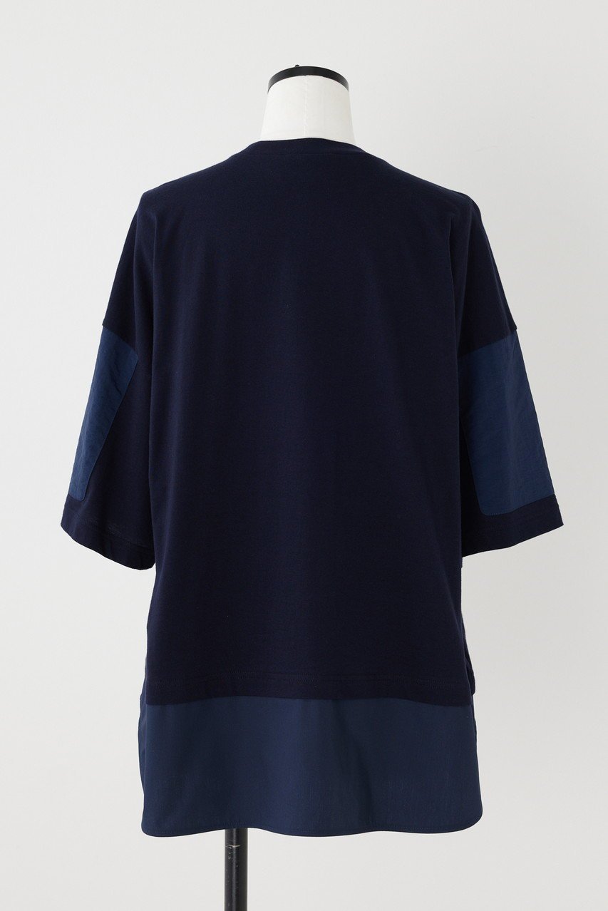 【ナゴンスタンス/nagonstans】のソフト天竺 ベストレイヤードライク T/SH Tシャツ 人気、トレンドファッション・服の通販 founy(ファニー) 　ファッション　Fashion　レディースファッション　Fashion for Women　アウター　Coat / Outerwear Collection　トップス・カットソー　Cut & Sew Tops　シャツ・ブラウス・オフィスカジュアル　Elegant Blouses & Button-Ups　ロングTシャツ・Tシャツ　Longline T-Shirts & Tees　ベスト&ジレ / 重ね着スタイル　Vests & Gilets　カットソー・ベーシックTシャツ　Cut-and-Sewn Tops / Stretch Tees & Basics　インナー　Innerwear　カットソー　Cut and Sewn Top　ショート　Short, Short Length　シンプル　Simple, Minimal　スリーブ　Sleeve, Long Sleeve / Short Sleeve　ドッキング　Docking, Mixed Material　ベスト　Vest, Waistcoat　other-3|ID: prp329100003379717 ipo3291000000035957046