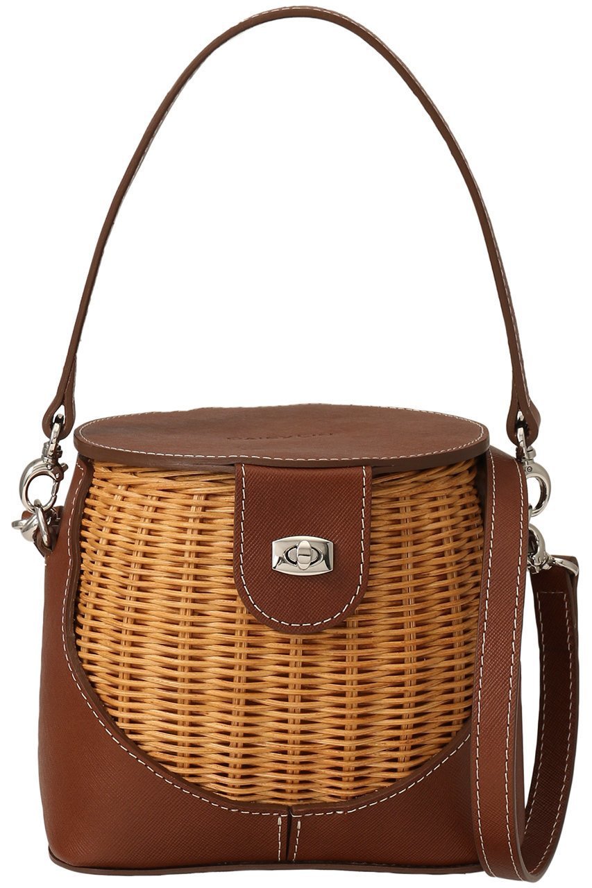 【デイジーリン/DAISY LIN】のBag “Bon Bon Rattan” インテリア・キッズ・メンズ・レディースファッション・服の通販 founy(ファニー) 　ファッション　Fashion　レディースファッション　Fashion for Women　バッグ　Bags　フォルム　Silhouette, Form　ラタン　Rattan, Woven Rattan　ラップ　Wrap, Wrap Design　ワンポイント　One Point, Statement Accent　夏　Summer　春　Spring　S/S・春夏　SS, Spring/Summer, Warm Season　ナチュラル×ブラウン|ID: prp329100003379816 ipo3291000000032794868