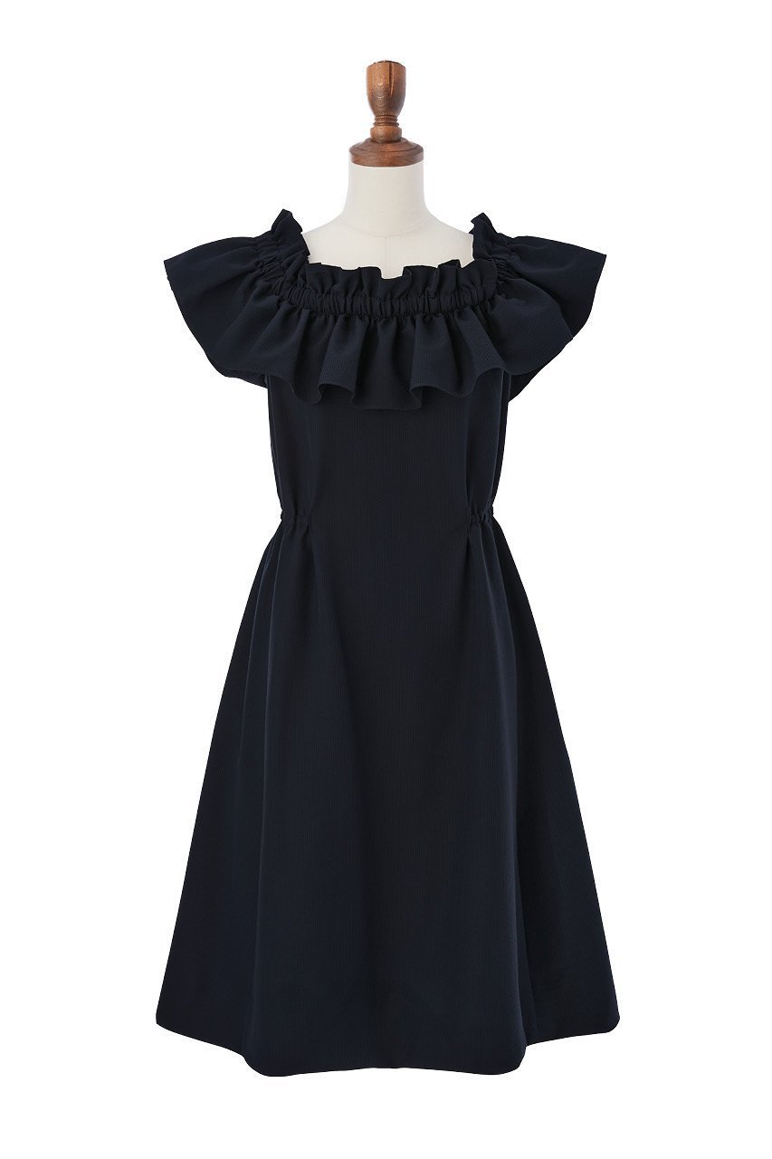 【デイジーリン/DAISY LIN】のDress “Blue Sweet pea” インテリア・キッズ・メンズ・レディースファッション・服の通販 founy(ファニー) 　ファッション　Fashion　レディースファッション　Fashion for Women　ワンピース　Dresses　フォーマル・パーティードレス・結婚式用ドレス　Elegant & Casual Dresses　チュニック　Tunic Tops & Dresses　ウォッシャブル　Machine Washable　エレガント 上品　Elegant　ストレッチ　Stretch, Stretchy Fabric　チュニック　Tunic, Long Top　デコルテ　Décolleté, Neckline　フリル　Frill, Ruffle　リゾート　Resort, Vacation Style　人気　Popular, Best Seller　夏　Summer　ミッドナイトブルー|ID: prp329100003379834 ipo3291000000032902130