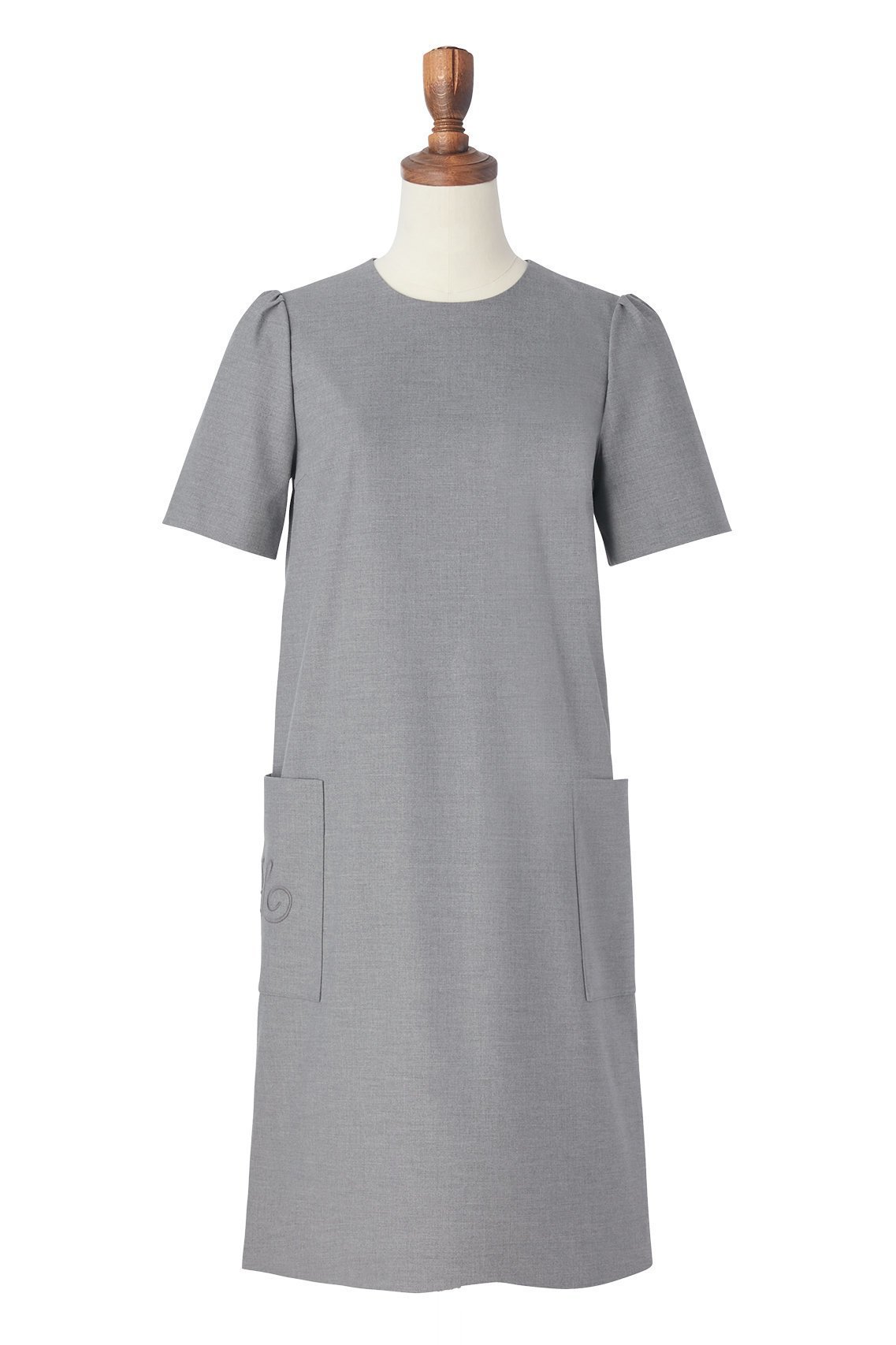 【デイジーリン/DAISY LIN】のDress “Daisy Elegant Sleeve” インテリア・キッズ・メンズ・レディースファッション・服の通販 founy(ファニー) 　ファッション　Fashion　レディースファッション　WOMEN　ワンピース　Dress　ドレス　Party Dresses　チュニック　Tunic　ウォッシャブル　Washable　ジュエリー　Jewelry　スタイリッシュ　Stylish　チュニック　Tunic　ドレス　Dress　定番　Standard　パッチ　Patch　ボックス　Box　ポケット　Pocket　エレガント 上品　Elegant　セレモニー　Ceremony　NEW・新作・新着・新入荷　New Arrivals　ビジネス 仕事 通勤　Business　グレー|ID: prp329100003379836 ipo3291000000029307170