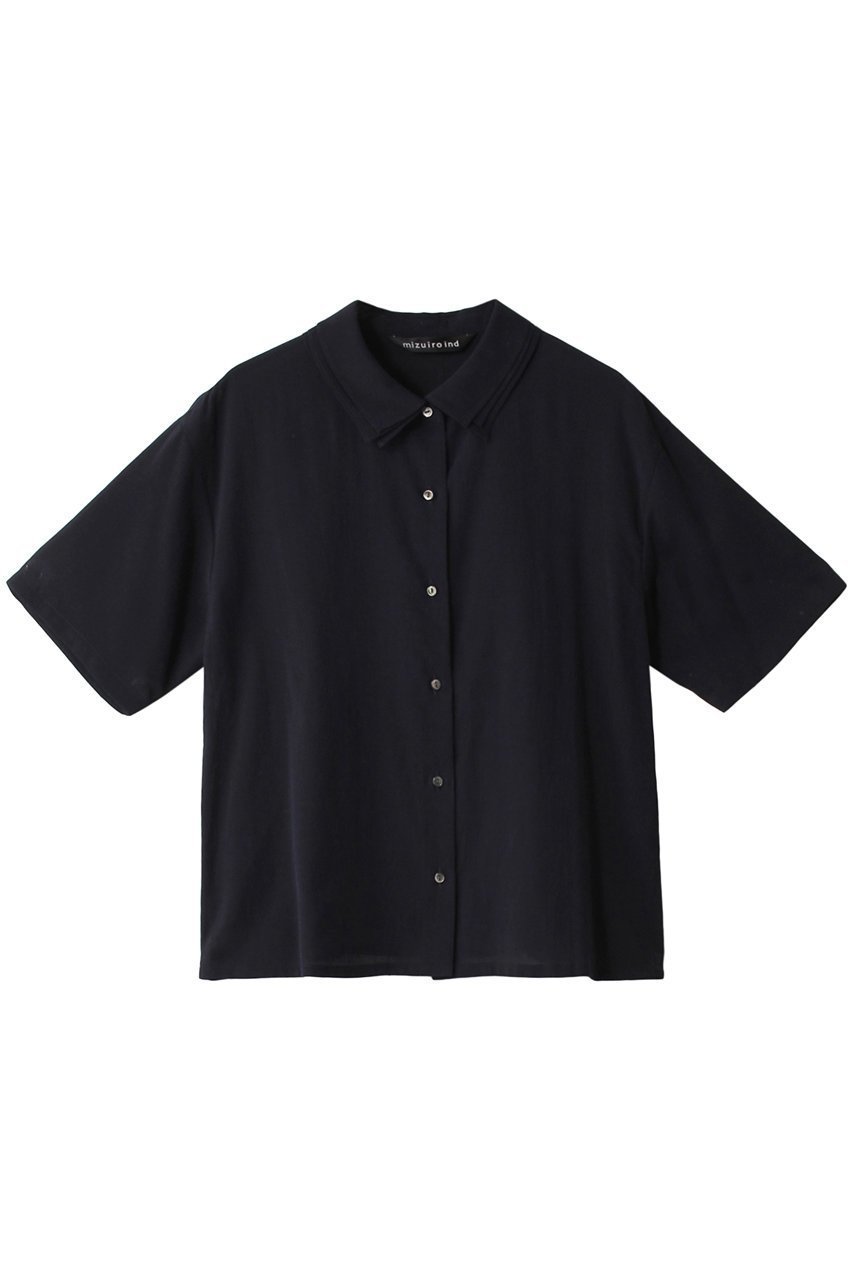 【ミズイロ インド/mizuiro ind】のtriple collar shirt シャツ インテリア・キッズ・メンズ・レディースファッション・服の通販 founy(ファニー) 　ファッション　Fashion　レディースファッション　WOMEN　トップス・カットソー　Tops/Tshirt　シャツ/ブラウス　Shirts/Blouses　ショート　Short　シンプル　Simple　スリーブ　Sleeve　トリプル　Triple　ファブリック　Fabric　夏　Summer　定番　Standard　羽織　Haori　navy|ID: prp329100003388850 ipo3291000000026950090