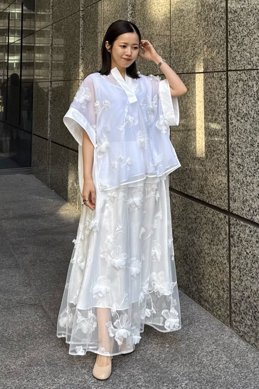 【アドーア/ADORE】の3Dレーススカート 人気、トレンドファッション・服の通販 founy(ファニー) 　ファッション　Fashion　レディースファッション　Fashion for Women　スカート　Skirts　ロングスカート　Long Skirts / Maxi & Midi Skirts　エレガント 上品　Elegant　フラワー　Flower, Floral　フレア　Flare, Flared　モチーフ　Motif, Design Theme　レース　Lace, Lace Fabric　ロング　Long, Long-Length　無地　Plain, Solid Color　other-6|ID: prp329100003392273 ipo3291000000032825157