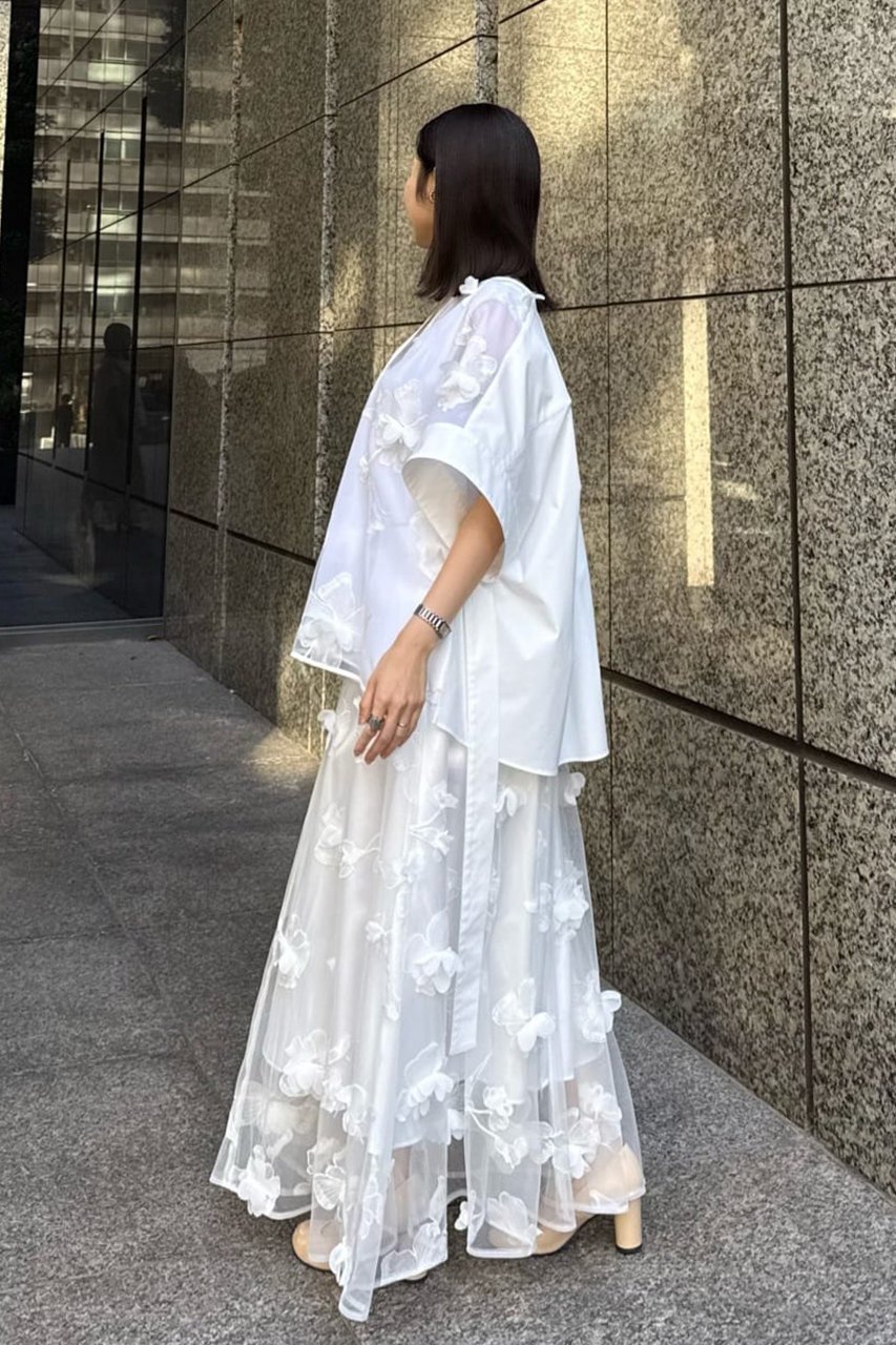 【アドーア/ADORE】の3Dレーススカート 人気、トレンドファッション・服の通販 founy(ファニー) 　ファッション　Fashion　レディースファッション　Fashion for Women　スカート　Skirts　ロングスカート　Long Skirts / Maxi & Midi Skirts　エレガント 上品　Elegant　フラワー　Flower, Floral　フレア　Flare, Flared　モチーフ　Motif, Design Theme　レース　Lace, Lace Fabric　ロング　Long, Long-Length　無地　Plain, Solid Color　other-7|ID: prp329100003392273 ipo3291000000032825158