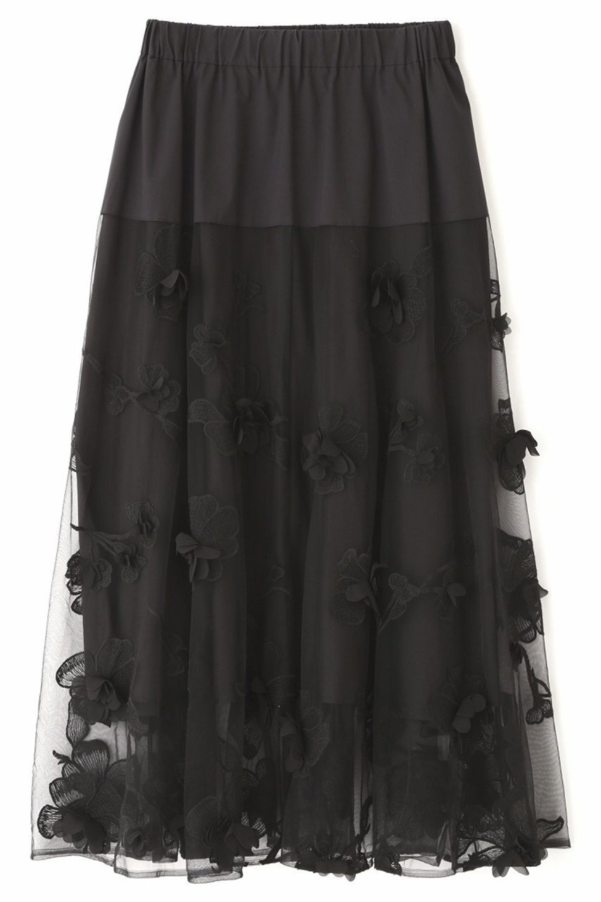【アドーア/ADORE】の3Dレーススカート 人気、トレンドファッション・服の通販 founy(ファニー) 　ファッション　Fashion　レディースファッション　Fashion for Women　スカート　Skirts　ロングスカート　Long Skirts / Maxi & Midi Skirts　エレガント 上品　Elegant　フラワー　Flower, Floral　フレア　Flare, Flared　モチーフ　Motif, Design Theme　レース　Lace, Lace Fabric　ロング　Long, Long-Length　無地　Plain, Solid Color　 other-1|ID: prp329100003392273 ipo3291000000035936530