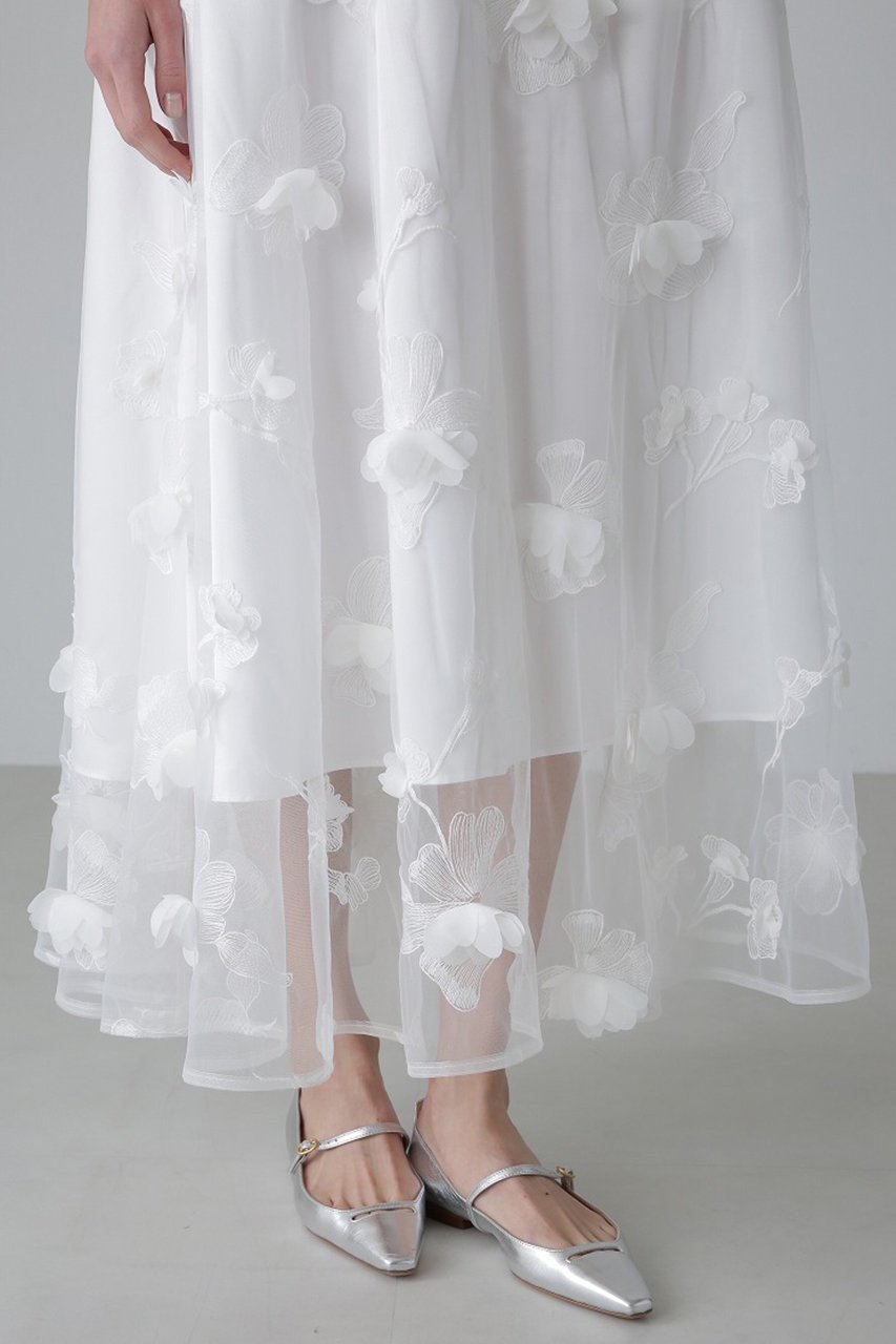 【アドーア/ADORE】の3Dレーススカート 人気、トレンドファッション・服の通販 founy(ファニー) 　ファッション　Fashion　レディースファッション　Fashion for Women　スカート　Skirts　ロングスカート　Long Skirts / Maxi & Midi Skirts　エレガント 上品　Elegant　フラワー　Flower, Floral　フレア　Flare, Flared　モチーフ　Motif, Design Theme　レース　Lace, Lace Fabric　ロング　Long, Long-Length　無地　Plain, Solid Color　other-4|ID: prp329100003392273 ipo3291000000036018047