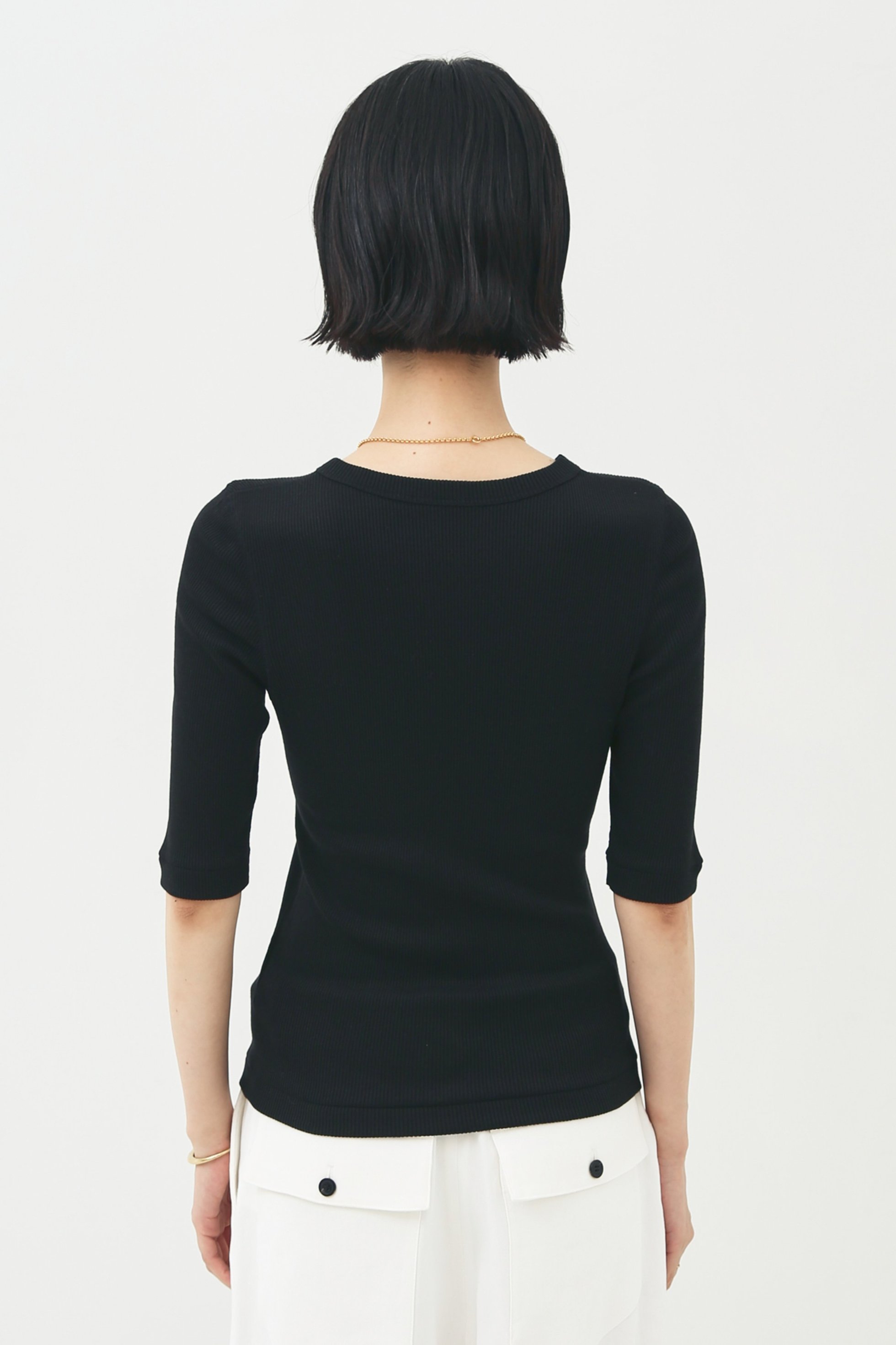 【ザ ストア バイ シー/THE STORE by C】のウォッシャブルシルクリブプルオーバー 人気、トレンドファッション・服の通販 founy(ファニー) 　ファッション　Fashion　レディースファッション　Fashion for Women　トップス・カットソー　Cut & Sew Tops　シャツ・ブラウス・オフィスカジュアル　Elegant Blouses & Button-Ups　ロングTシャツ・Tシャツ　Longline T-Shirts & Tees　カジュアルプルオーバー・ニットトップス　Pullovers & Knit Tops / Casual Pullovers　カットソー・ベーシックTシャツ　Cut-and-Sewn Tops / Stretch Tees & Basics　ウォッシャブル　Machine Washable　ショート　Short, Short Length　シルク　Silk, 100% Silk　スリーブ　Sleeve, Long Sleeve / Short Sleeve　テレコ　Ribbed, Rib Stitch　ホールガーメント　WholeGarment, Seamless Knit　別注　Limited Edition, Custom Order　other-3|ID: prp329100003392298 ipo3291000000032895088