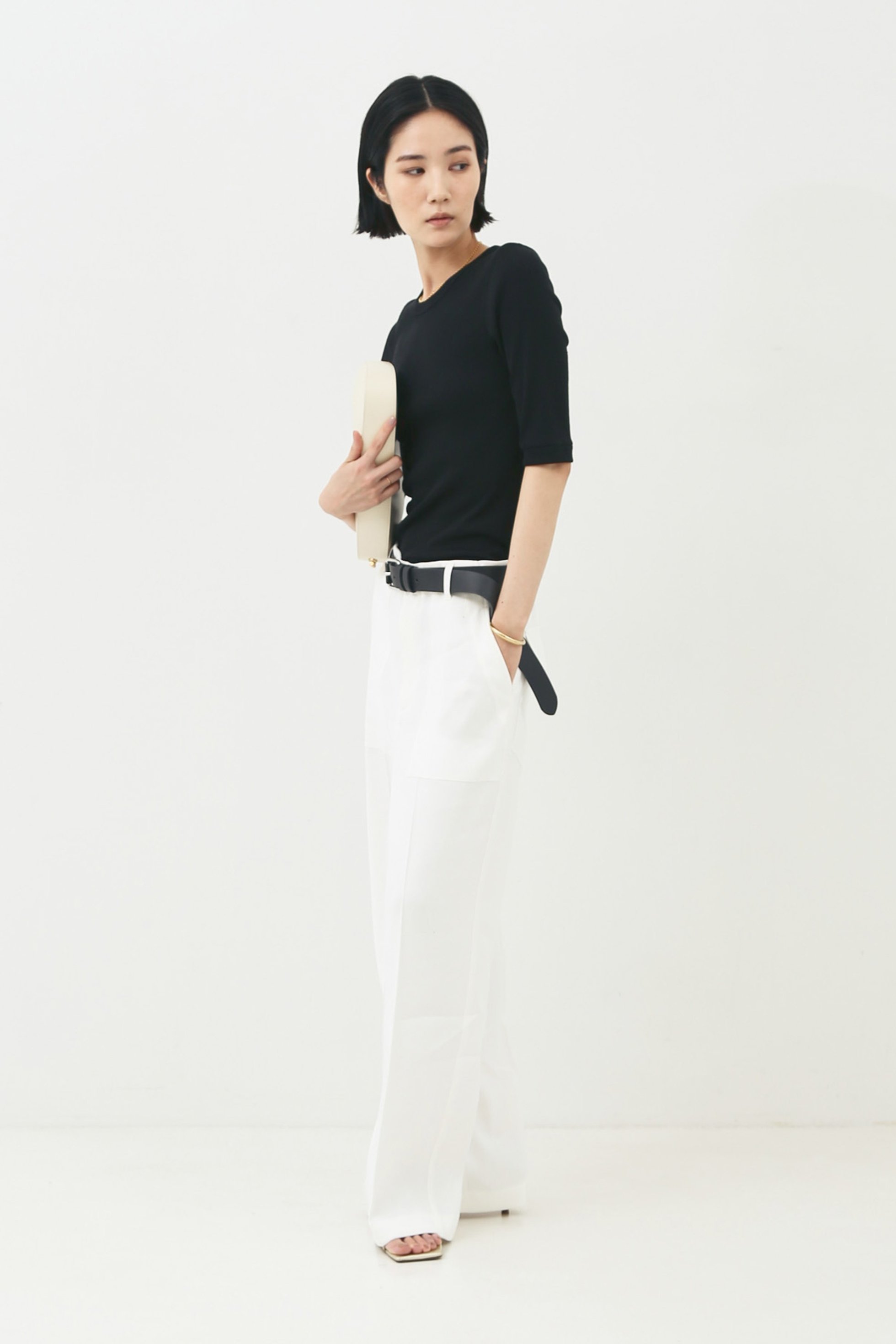 【ザ ストア バイ シー/THE STORE by C】のウォッシャブルシルクリブプルオーバー 人気、トレンドファッション・服の通販 founy(ファニー) 　ファッション　Fashion　レディースファッション　Fashion for Women　トップス・カットソー　Cut & Sew Tops　シャツ・ブラウス・オフィスカジュアル　Elegant Blouses & Button-Ups　ロングTシャツ・Tシャツ　Longline T-Shirts & Tees　カジュアルプルオーバー・ニットトップス　Pullovers & Knit Tops / Casual Pullovers　カットソー・ベーシックTシャツ　Cut-and-Sewn Tops / Stretch Tees & Basics　ウォッシャブル　Machine Washable　ショート　Short, Short Length　シルク　Silk, 100% Silk　スリーブ　Sleeve, Long Sleeve / Short Sleeve　テレコ　Ribbed, Rib Stitch　ホールガーメント　WholeGarment, Seamless Knit　別注　Limited Edition, Custom Order　other-8|ID: prp329100003392298 ipo3291000000032895153