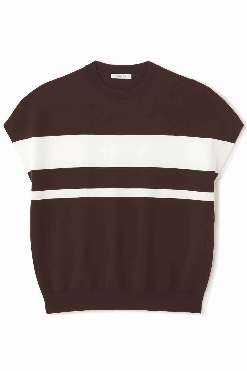 【アドーア/ADORE】のドライタッチアセテートニット インテリア・キッズ・メンズ・レディースファッション・服の通販 founy(ファニー) 　ファッション　Fashion　レディースファッション　Fashion for Women　トップス・カットソー　Cut & Sew Tops　ニット　Knit Tops & Sweaters　カジュアルプルオーバー・ニットトップス　Pullovers & Knit Tops / Casual Pullovers　2025年　2025　2025春夏・S/S　Spring/Summer 2025 SS25　シンプル　Simple, Minimal　スリーブ　Sleeve, Long Sleeve / Short Sleeve　フォルム　Silhouette, Form　ボトム　Bottoms, Lower Wear　夏　Summer　春　Spring　S/S・春夏　SS, Spring/Summer, Warm Season　ブラウン|ID: prp329100003393136 ipo3291000000032812704