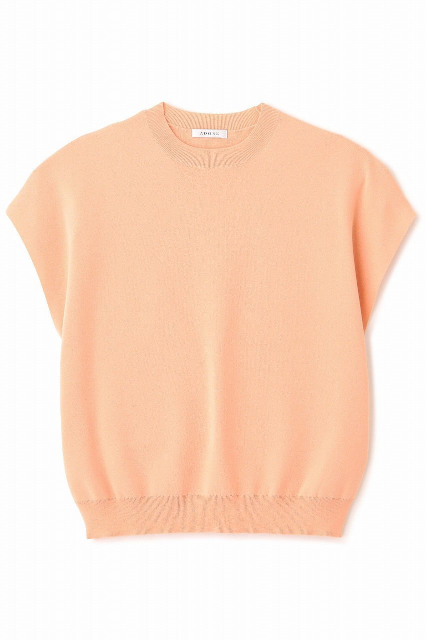 【アドーア/ADORE】のドライタッチアセテートニット インテリア・キッズ・メンズ・レディースファッション・服の通販 founy(ファニー) 　ファッション　Fashion　レディースファッション　Fashion for Women　トップス・カットソー　Cut & Sew Tops　ニット　Knit Tops & Sweaters　カジュアルプルオーバー・ニットトップス　Pullovers & Knit Tops / Casual Pullovers　2025年　2025　2025春夏・S/S　Spring/Summer 2025 SS25　シンプル　Simple, Minimal　スリーブ　Sleeve, Long Sleeve / Short Sleeve　フォルム　Silhouette, Form　ボトム　Bottoms, Lower Wear　夏　Summer　春　Spring　S/S・春夏　SS, Spring/Summer, Warm Season　ピンク|ID: prp329100003393136 ipo3291000000035700990