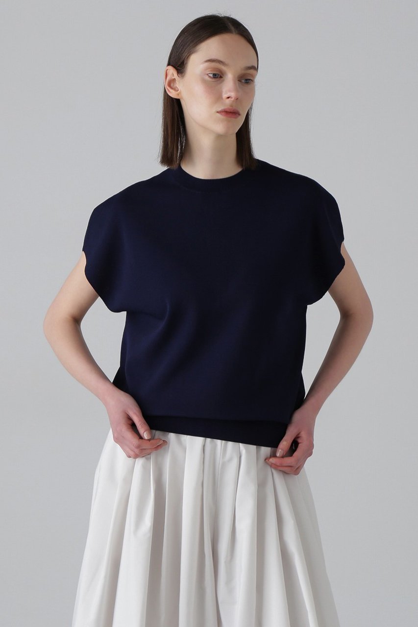 【アドーア/ADORE】のドライタッチアセテートニット 人気、トレンドファッション・服の通販 founy(ファニー) 　ファッション　Fashion　レディースファッション　Fashion for Women　トップス・カットソー　Cut & Sew Tops　ニット　Knit Tops & Sweaters　カジュアルプルオーバー・ニットトップス　Pullovers & Knit Tops / Casual Pullovers　2025年　2025　2025春夏・S/S　Spring/Summer 2025 SS25　シンプル　Simple, Minimal　スリーブ　Sleeve, Long Sleeve / Short Sleeve　フォルム　Silhouette, Form　ボトム　Bottoms, Lower Wear　夏　Summer　春　Spring　S/S・春夏　SS, Spring/Summer, Warm Season　other-3|ID: prp329100003393136 ipo3291000000035700997