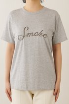 【ウィムガゼット/Whim Gazette】のsmoke刺繍Tシャツ ライトグレー|ID:prp329100003399496