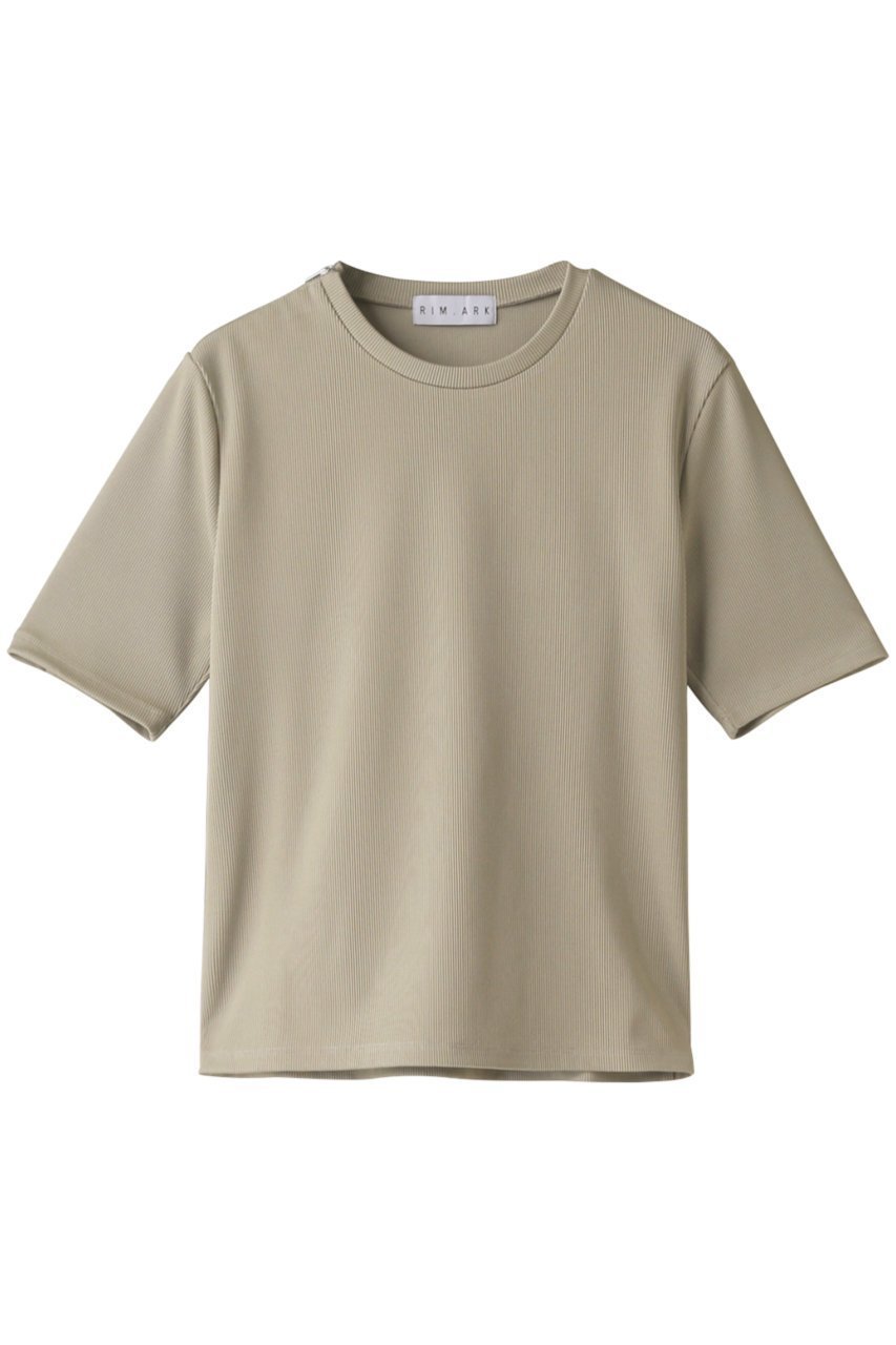 【リムアーク/RIM.ARK】のHalf design zip tops/トップス インテリア・キッズ・メンズ・レディースファッション・服の通販 founy(ファニー) ファッション Fashion レディースファッション Fashion for Women トップス・カットソー Cut & Sew Tops シャツ・ブラウス・オフィスカジュアル Elegant Blouses & Button-Ups ロングTシャツ・Tシャツ Longline T-Shirts & Tees カットソー・ベーシックTシャツ Cut-and-Sewn Tops / Stretch Tees & Basics なめらか Smooth, Silky Texture コンパクト Compact, Small Size ショート Short, Short Length スリーブ Sleeve, Long Sleeve / Short Sleeve ベーシック Basic, Essential メタル Metal, Metal Parts エレガント 上品 Elegant ベージュ|ID: prp329100003399507 ipo3291000000032890419