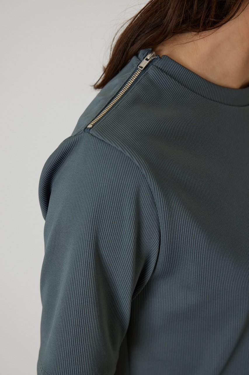 【リムアーク/RIM.ARK】のHalf design zip tops/トップス 人気、トレンドファッション・服の通販 founy(ファニー) ファッション Fashion レディースファッション Fashion for Women トップス・カットソー Cut & Sew Tops シャツ・ブラウス・オフィスカジュアル Elegant Blouses & Button-Ups ロングTシャツ・Tシャツ Longline T-Shirts & Tees カットソー・ベーシックTシャツ Cut-and-Sewn Tops / Stretch Tees & Basics なめらか Smooth, Silky Texture コンパクト Compact, Small Size ショート Short, Short Length スリーブ Sleeve, Long Sleeve / Short Sleeve ベーシック Basic, Essential メタル Metal, Metal Parts エレガント 上品 Elegant other-6|ID: prp329100003399507 ipo3291000000032890440