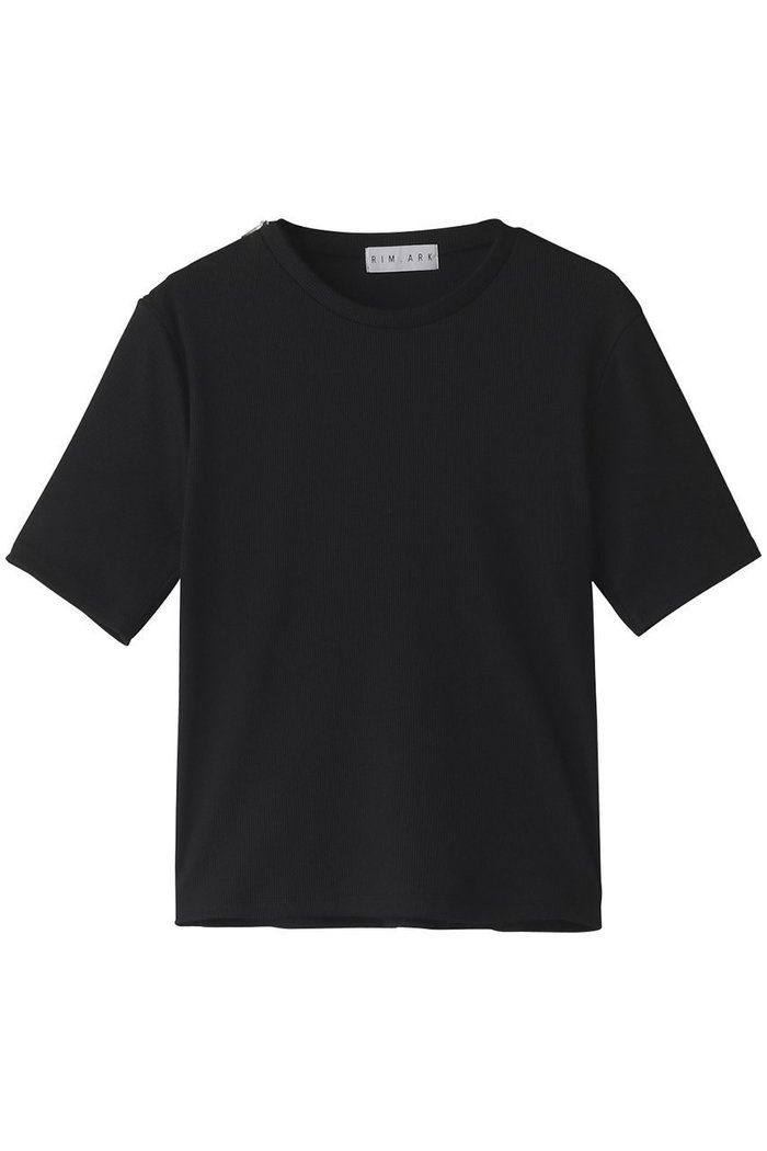 【リムアーク/RIM.ARK】のHalf design zip tops/トップス インテリア・キッズ・メンズ・レディースファッション・服の通販 founy(ファウニー) https://founy.com/ ファッション Fashion レディースファッション Fashion for Women トップス・カットソー Cut & Sew Tops シャツ・ブラウス・オフィスカジュアル Elegant Blouses & Button-Ups ロングTシャツ・Tシャツ Longline T-Shirts & Tees カットソー・ベーシックTシャツ Cut-and-Sewn Tops / Stretch Tees & Basics なめらか Smooth, Silky Texture コンパクト Compact, Small Size ショート Short, Short Length スリーブ Sleeve, Long Sleeve / Short Sleeve ベーシック Basic, Essential メタル Metal, Metal Parts エレガント 上品 Elegant |ID: prp329100003399507 ipo3291000000036980938