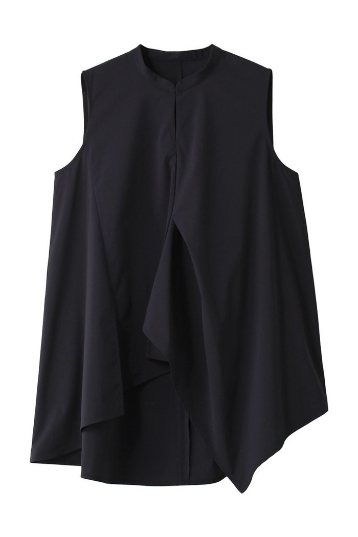 【ランバン オン ブルー/LANVIN en Bleu】のアシンメヘムスキッパーブラウス インテリア・キッズ・メンズ・レディースファッション・服の通販 founy(ファニー) https://founy.com/ ファッション Fashion レディースファッション Fashion for Women トップス・カットソー Cut & Sew Tops キャミソール&ノースリーブ Camisoles & Sleeveless Tops シャツ・ブラウス・オフィスカジュアル Elegant Blouses & Button-Ups アシンメトリー Asymmetrical Style ノースリーブ Sleeveless, No-Sleeve ファブリック Fabric, Textile ヘムライン Hemline, Bottom Cut |ID: prp329100003417107 ipo3291000000032908605