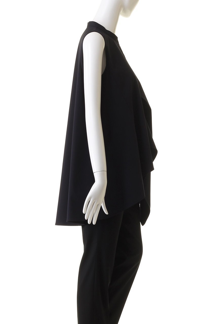 【ランバン オン ブルー/LANVIN en Bleu】のアシンメヘムスキッパーブラウス 人気、トレンドファッション・服の通販 founy(ファニー) 　ファッション　Fashion　レディースファッション　Fashion for Women　トップス・カットソー　Cut & Sew Tops　キャミソール&ノースリーブ　Camisoles & Sleeveless Tops　シャツ・ブラウス・オフィスカジュアル　Elegant Blouses & Button-Ups　アシンメトリー　Asymmetrical Style　ノースリーブ　Sleeveless, No-Sleeve　ファブリック　Fabric, Textile　ヘムライン　Hemline, Bottom Cut　other-3|ID: prp329100003417107 ipo3291000000032908623