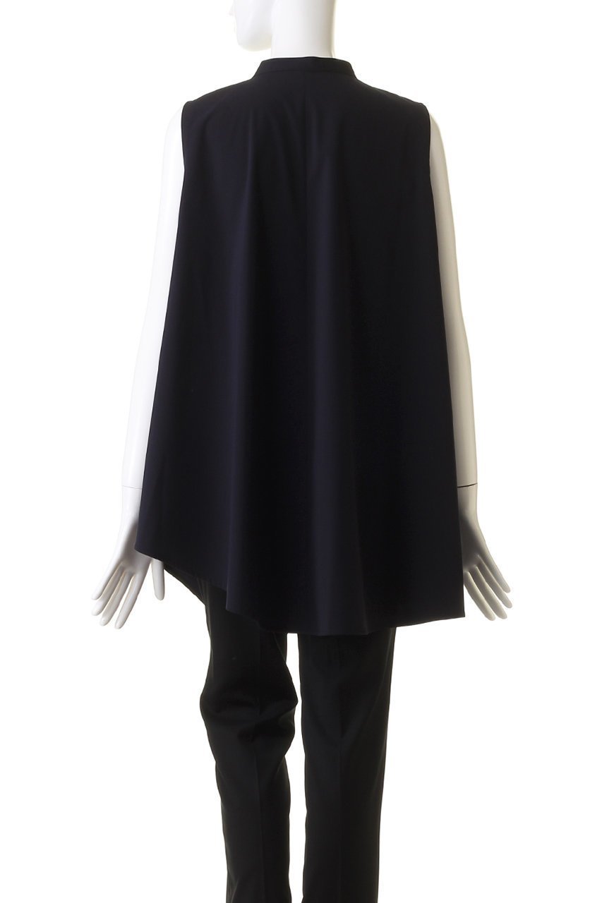 【ランバン オン ブルー/LANVIN en Bleu】のアシンメヘムスキッパーブラウス 人気、トレンドファッション・服の通販 founy(ファニー) 　ファッション　Fashion　レディースファッション　Fashion for Women　トップス・カットソー　Cut & Sew Tops　キャミソール&ノースリーブ　Camisoles & Sleeveless Tops　シャツ・ブラウス・オフィスカジュアル　Elegant Blouses & Button-Ups　アシンメトリー　Asymmetrical Style　ノースリーブ　Sleeveless, No-Sleeve　ファブリック　Fabric, Textile　ヘムライン　Hemline, Bottom Cut　other-4|ID: prp329100003417107 ipo3291000000032908625