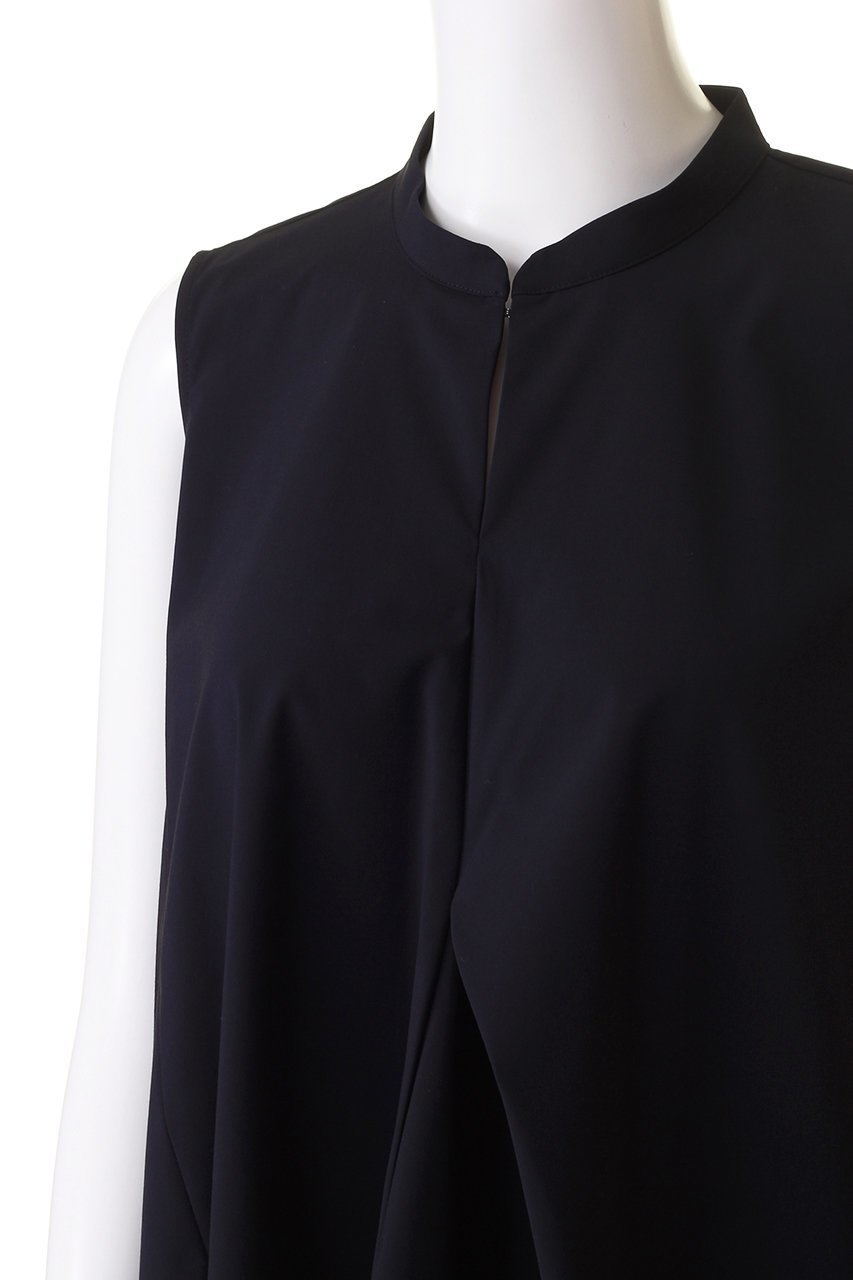 【ランバン オン ブルー/LANVIN en Bleu】のアシンメヘムスキッパーブラウス 人気、トレンドファッション・服の通販 founy(ファニー) 　ファッション　Fashion　レディースファッション　Fashion for Women　トップス・カットソー　Cut & Sew Tops　キャミソール&ノースリーブ　Camisoles & Sleeveless Tops　シャツ・ブラウス・オフィスカジュアル　Elegant Blouses & Button-Ups　アシンメトリー　Asymmetrical Style　ノースリーブ　Sleeveless, No-Sleeve　ファブリック　Fabric, Textile　ヘムライン　Hemline, Bottom Cut　other-5|ID: prp329100003417107 ipo3291000000032908628
