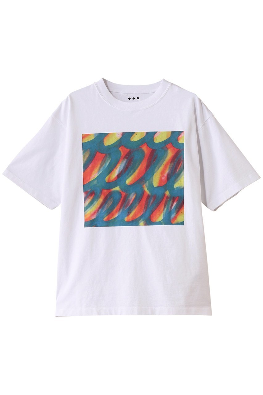 【スリー ドッツ/three dots】の【UNISEX】グラフィックTシャツ インテリア・キッズ・メンズ・レディースファッション・服の通販 founy(ファニー) 　ファッション　Fashion　レディースファッション　Fashion for Women　トップス・カットソー　Cut & Sew Tops　シャツ・ブラウス・オフィスカジュアル　Elegant Blouses & Button-Ups　ロングTシャツ・Tシャツ　Longline T-Shirts & Tees　カットソー・ベーシックTシャツ　Cut-and-Sewn Tops / Stretch Tees & Basics　ユニセックス　Unisex, Genderless　グラフィック　Graphic, Graphic Design　ショート　Short, Short Length　スリーブ　Sleeve, Long Sleeve / Short Sleeve　デニム　Denim, Jeans Material　プリント　Print, Printed Pattern　シー|ID: prp329100003418614 ipo3291000000032843641