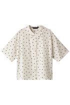 【ミズイロ インド/mizuiro ind】のflocky dots print half slv shirt シャツ off white|ID: prp329100003418618 ipo3291000000026949957