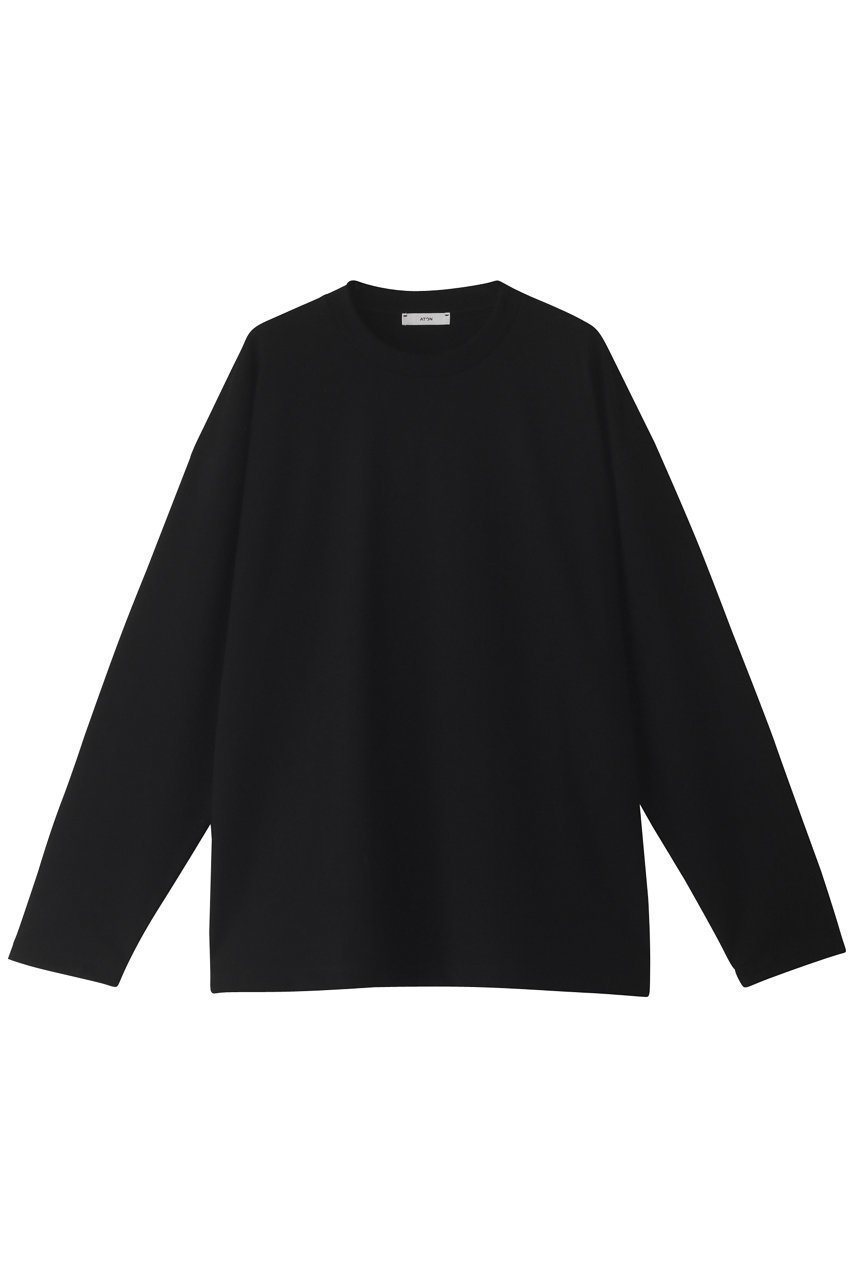 【エイトン/ATON / MEN】の【MEN】SUPIMA AIR 12/ コットンオーバーサイズロングスリーブTシャツ インテリア・キッズ・メンズ・レディースファッション・服の通販 founy(ファニー) 　ファッション　Fashion　メンズファッション　MEN　トップス・カットソー　Tops/Tshirt/Men　シャツ　Shirts　スリーブ　Sleeve　ロング　Long　ブラック|ID: prp329100003419399 ipo3291000000022684467