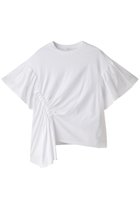 【レキサミ/REKISAMI】のキャザースリーブアシンメトリーTシャツ ホワイト|ID:prp329100003419404