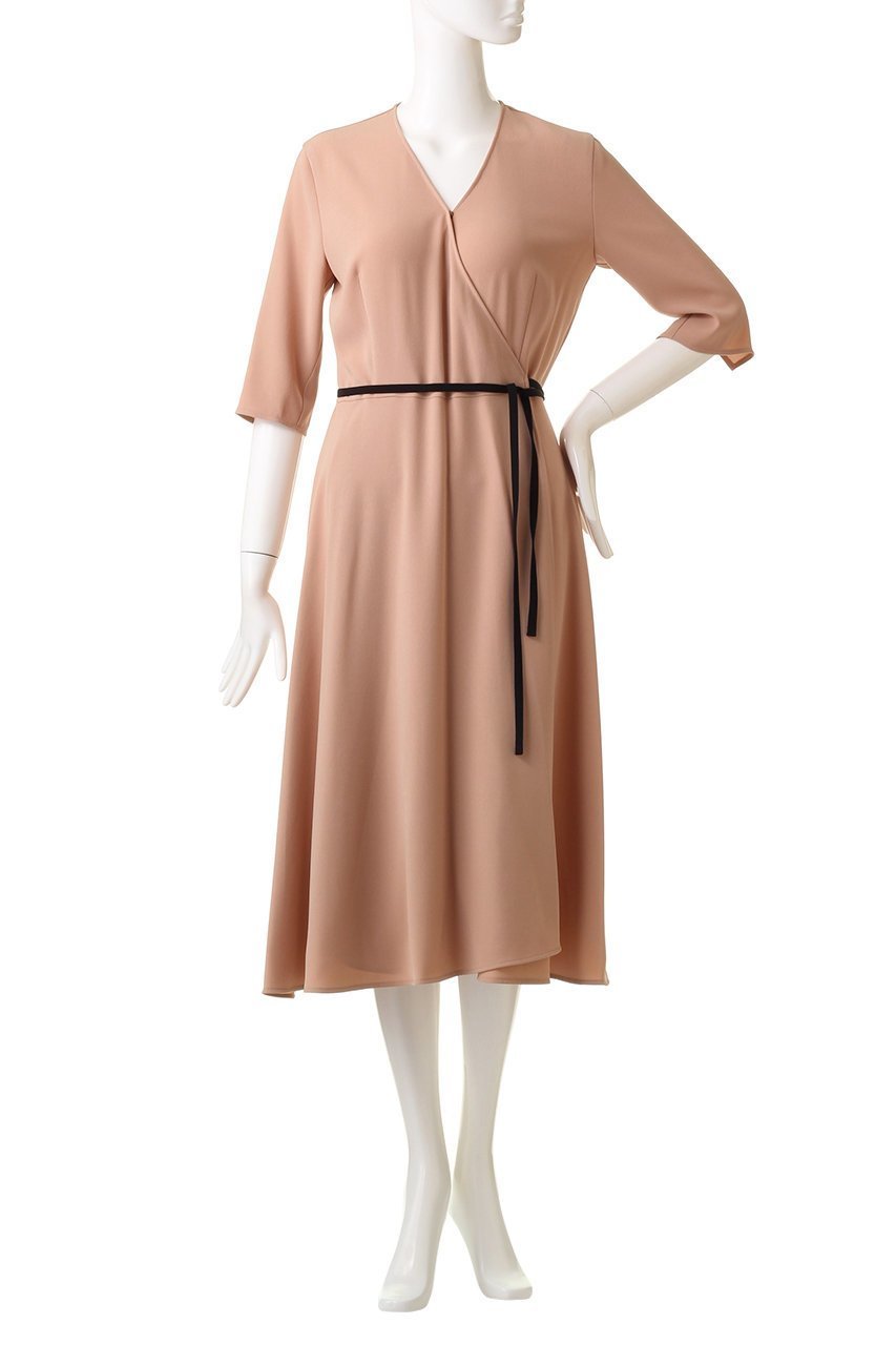 【ベイジ,/BEIGE,】のCINDY(シンディー)/カシュクールワンピース 人気、トレンドファッション・服の通販 founy(ファニー) 　ファッション　Fashion　レディースファッション　WOMEN　ワンピース　Dress　チュニック　Tunic　ジャケット　Jacket　チュニック　Tunic　フィット　Fit　フレア　Flare　ラップ　Wrap　リボン　Ribbon　ロング　Long　エレガント 上品　Elegant　定番　Standard　other-2|ID: prp329100003419417 ipo3291000000031405000