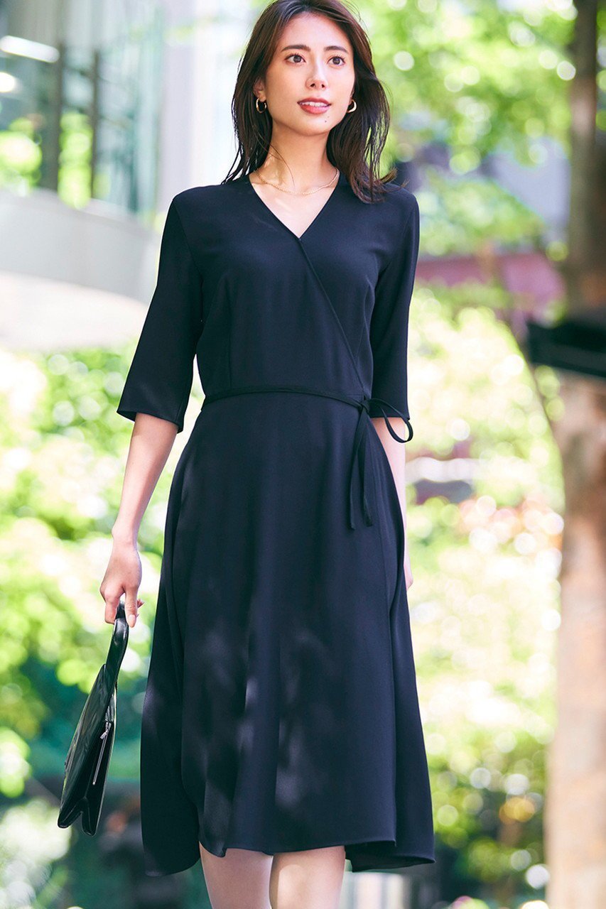 【ベイジ,/BEIGE,】のCINDY(シンディー)/カシュクールワンピース 人気、トレンドファッション・服の通販 founy(ファニー) 　ファッション　Fashion　レディースファッション　Fashion for Women　ワンピース　Dresses　チュニック　Tunic Tops & Dresses　ジャケット　Jacket, Outerwear　チュニック　Tunic, Long Top　フィット　Fit, Slim Fit　フレア　Flare, Flared　ラップ　Wrap, Wrap Design　リボン　Ribbon, Bow　ロング　Long, Long-Length　エレガント 上品　Elegant　定番　Standard, Basic Item　other-7|ID: prp329100003419417 ipo3291000000036672606