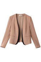 【ベイジ,/BEIGE,】のCINDY(シンディー)/ノーカラージャケット 人気、トレンドファッション・服の通販 founy(ファニー) ファッション Fashion レディースファッション Fashion for Women アウター Coat / Outerwear Collection レディースジャケット・軽アウター Jackets ノーカラージャケット / シンプル上品コーデ Collarless Jackets ジャケット Jacket, Outerwear ストレッチ Stretch, Stretchy Fabric パイピング Piping, Trim Design エレガント 上品 Elegant 定番 Standard, Basic Item |ID:prp329100003419419