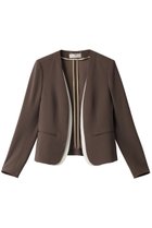 【ベイジ,/BEIGE,】のCINDY(シンディー)/ノーカラージャケット Mocha×Ecru|ID: prp329100003419419 ipo3291000000035655326