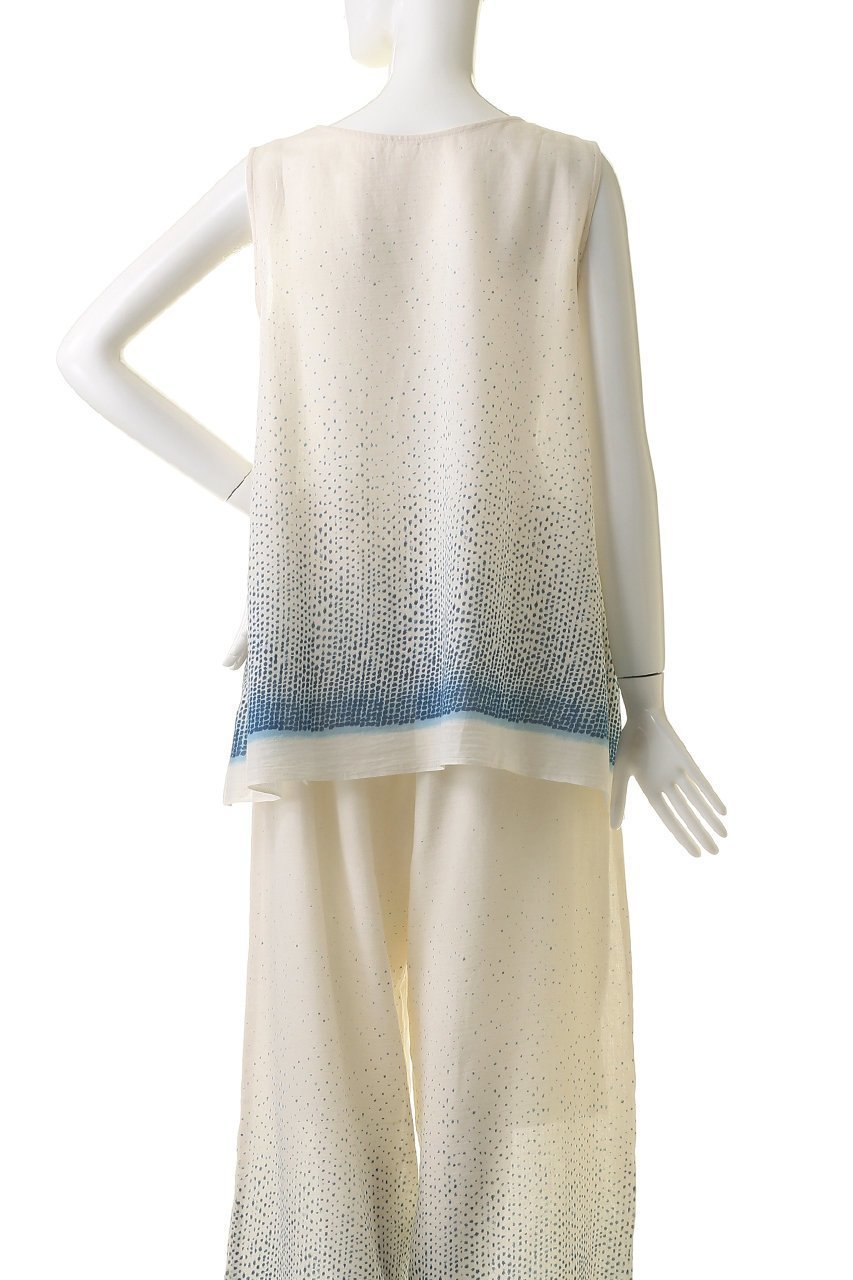 【プリスティン/PRISTINE】のグラデドットノースリーブブラウス 人気、トレンドファッション・服の通販 founy(ファニー) 　ファッション　Fashion　レディースファッション　WOMEN　トップス・カットソー　Tops/Tshirt　キャミソール / ノースリーブ　No Sleeves　シャツ/ブラウス　Shirts/Blouses　おすすめ　Recommend　グラデーション　Gradation　ドット　Dot　ノースリーブ　No Sleeve　ボトム　Bottom　リネン　Linen　other-4|ID: prp329100003419449 ipo3291000000031405084