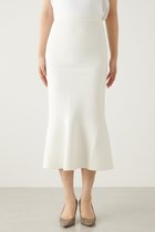 【ウィムガゼット/Whim Gazette】の裾デザインニットスカート ホワイト|ID:prp329100003420506