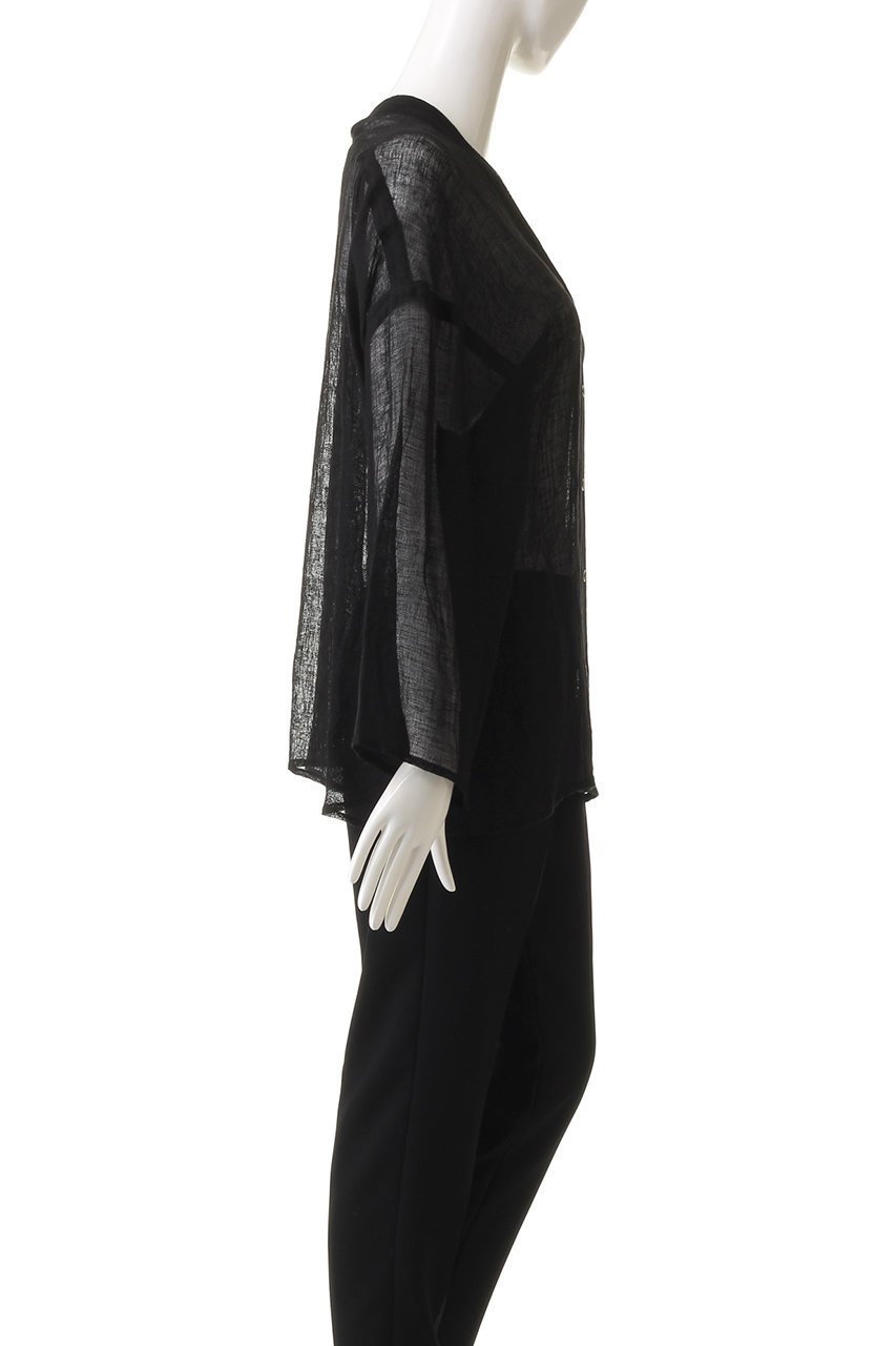 【エリオポール/heliopole】のCRUNCHY LINEN Vネックシャツ 人気、トレンドファッション・服の通販 founy(ファニー) 　ファッション　Fashion　レディースファッション　Fashion for Women　トップス・カットソー　Cut & Sew Tops　シャツ・ブラウス・オフィスカジュアル　Elegant Blouses & Button-Ups　Vネックトップス　V-Neck Tops / V-Cut Neckline Shirts　シアー　Sheer, See-Through　スリーブ　Sleeve, Long Sleeve / Short Sleeve　トレンド　Trend, Trending Now　リネン　Linen, Linen Fabric　ロング　Long, Long-Length　other-3|ID: prp329100003422201 ipo3291000000036842822