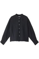 【エリオポール/heliopole】のリネンショートシャツ 人気、トレンドファッション・服の通販 founy(ファニー) ファッション Fashion レディースファッション Fashion for Women トップス・カットソー Cut & Sew Tops シャツ・ブラウス・オフィスカジュアル Elegant Blouses & Button-Ups ショート Short, Short Length シンプル Simple, Minimal スリーブ Sleeve, Long Sleeve / Short Sleeve トレンド Trend, Trending Now リネン Linen, Linen Fabric thumbnail ブラック|ID: prp329100003422226 ipo3291000000035824057