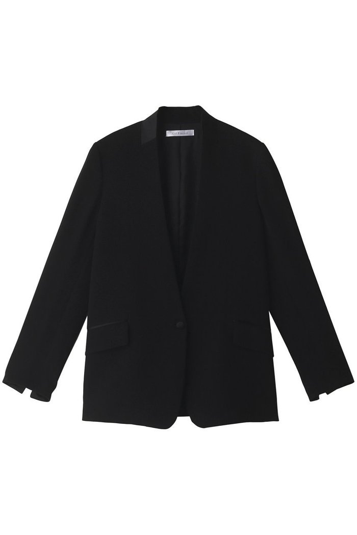 【コルピエロ/Col Pierrot】のブラックシングルジャケット インテリア・キッズ・メンズ・レディースファッション・服の通販 founy(ファニー) https://founy.com/ ファッション Fashion レディースファッション Fashion for Women アウター Coat / Outerwear Collection レディースジャケット・軽アウター Jackets インナー Innerwear サテン Satin, Glossy Fabric シンプル Simple, Minimal ジャケット Jacket, Outerwear ジョーゼット Georgette, Semi-Sheer Fabric ビジネス 仕事 通勤 Business / Work / Commuting |ID: prp329100003422236 ipo3291000000035825759