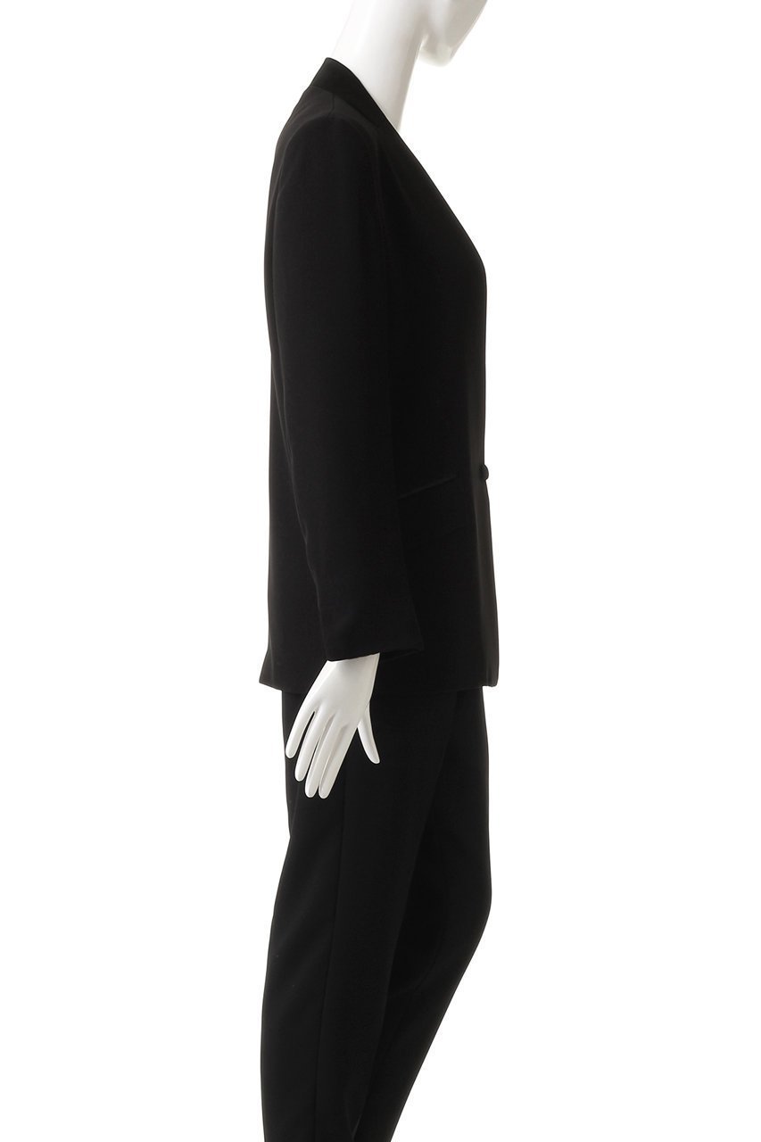 【コルピエロ/Col Pierrot】のブラックシングルジャケット 人気、トレンドファッション・服の通販 founy(ファニー) 　ファッション　Fashion　レディースファッション　Fashion for Women　アウター　Coat / Outerwear Collection　レディースジャケット・軽アウター　Jackets　インナー　Innerwear　サテン　Satin, Glossy Fabric　シンプル　Simple, Minimal　ジャケット　Jacket, Outerwear　ジョーゼット　Georgette, Semi-Sheer Fabric　ビジネス 仕事 通勤　Business / Work / Commuting　other-3|ID: prp329100003422236 ipo3291000000036654904