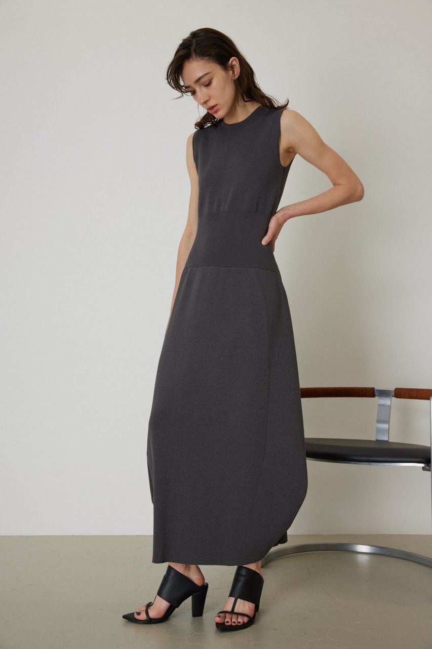 【リムアーク/RIM.ARK】のWaist rib knit OP/ワンピース 人気、トレンドファッション・服の通販 founy(ファニー) 　ファッション　Fashion　レディースファッション　Fashion for Women　ワンピース　Dresses　チュニック　Tunic Tops & Dresses　コンパクト　Compact, Small Size　チュニック　Tunic, Long Top　バルーン　Balloon, Balloon Silhouette　ロング　Long, Long-Length　other-6|ID: prp329100003425482 ipo3291000000035365912