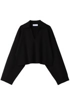 【リムアーク/RIM.ARK】のSmooth touch skipper knit tops/トップス 人気、トレンドファッション・服の通販 founy(ファニー) ファッション Fashion レディースファッション Fashion for Women トップス・カットソー Cut & Sew Tops ニット Knit Tops & Sweaters カジュアルプルオーバー・ニットトップス Pullovers & Knit Tops / Casual Pullovers ショート Short, Short Length シンプル Simple, Minimal エレガント 上品 Elegant thumbnail ブラック|ID: prp329100003425483 ipo3291000000032962491