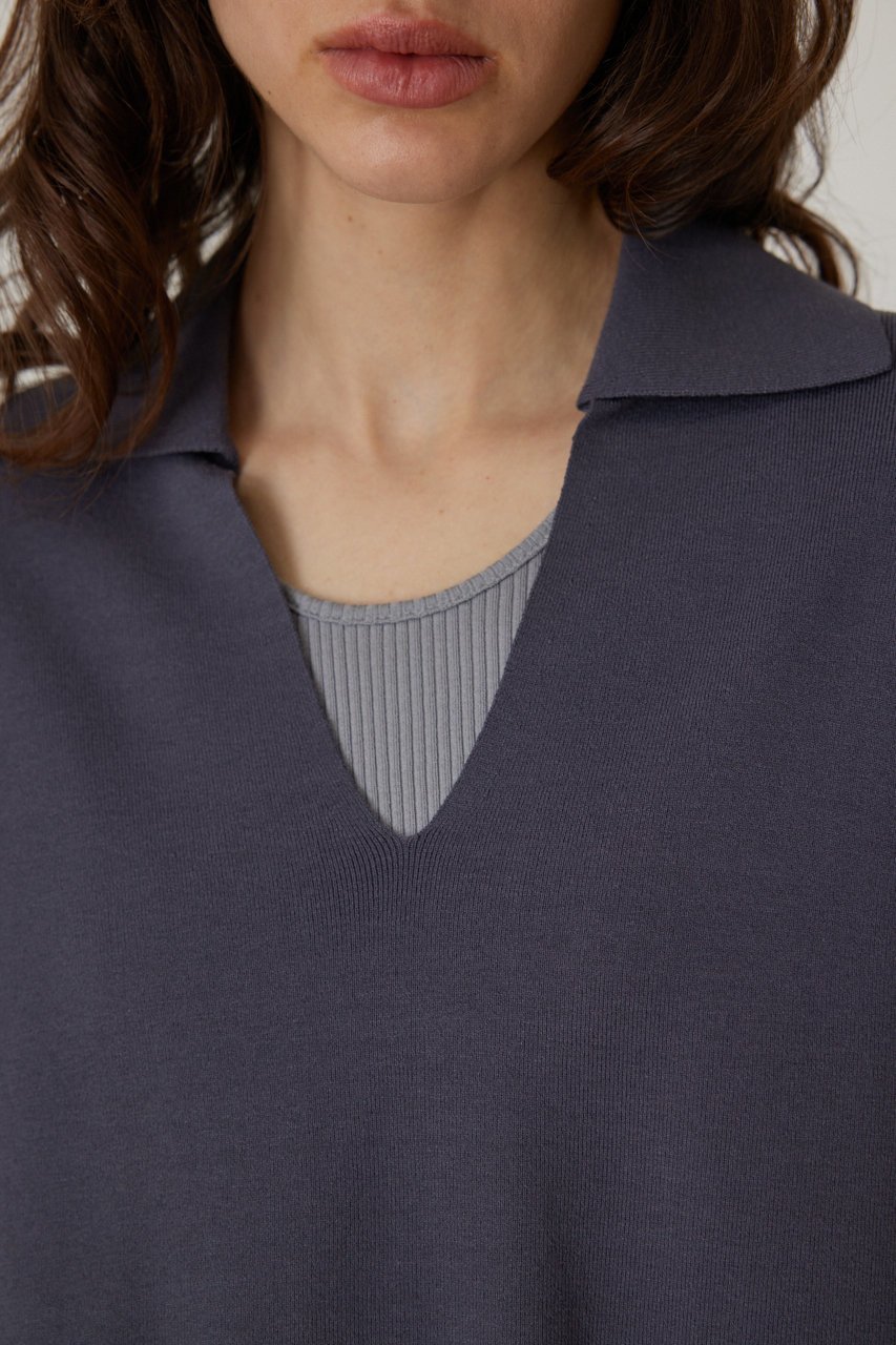 【リムアーク/RIM.ARK】のSmooth touch skipper knit tops/トップス 人気、トレンドファッション・服の通販 founy(ファニー) 　ファッション　Fashion　レディースファッション　Fashion for Women　トップス・カットソー　Cut & Sew Tops　ニット　Knit Tops & Sweaters　カジュアルプルオーバー・ニットトップス　Pullovers & Knit Tops / Casual Pullovers　ショート　Short, Short Length　シンプル　Simple, Minimal　エレガント 上品　Elegant　other-7|ID: prp329100003425483 ipo3291000000032962521