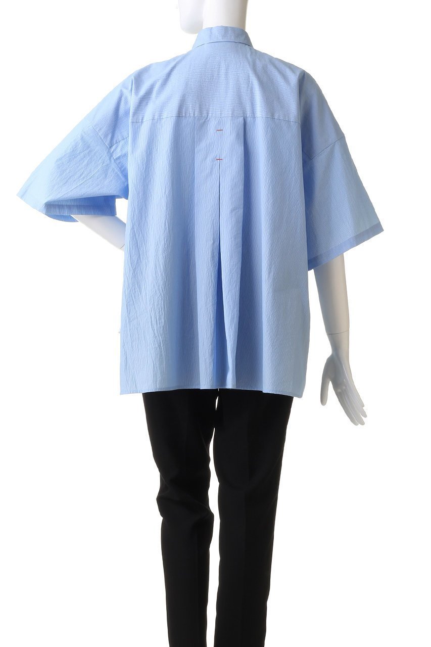 【ナゴンスタンス/nagonstans】のT/Cコンパクトストライプ 3/4Sleeve SH/シャツ 人気、トレンドファッション・服の通販 founy(ファニー) 　ファッション　Fashion　レディースファッション　Fashion for Women　トップス・カットソー　Cut & Sew Tops　シャツ・ブラウス・オフィスカジュアル　Elegant Blouses & Button-Ups　アシンメトリー　Asymmetrical Style　コンパクト　Compact, Small Size　ショート　Short, Short Length　ストライプ　Stripe, Striped Pattern　スリーブ　Sleeve, Long Sleeve / Short Sleeve　リラックス　Relax, Relaxed Fit　other-4|ID: prp329100003430944 ipo3291000000036060224