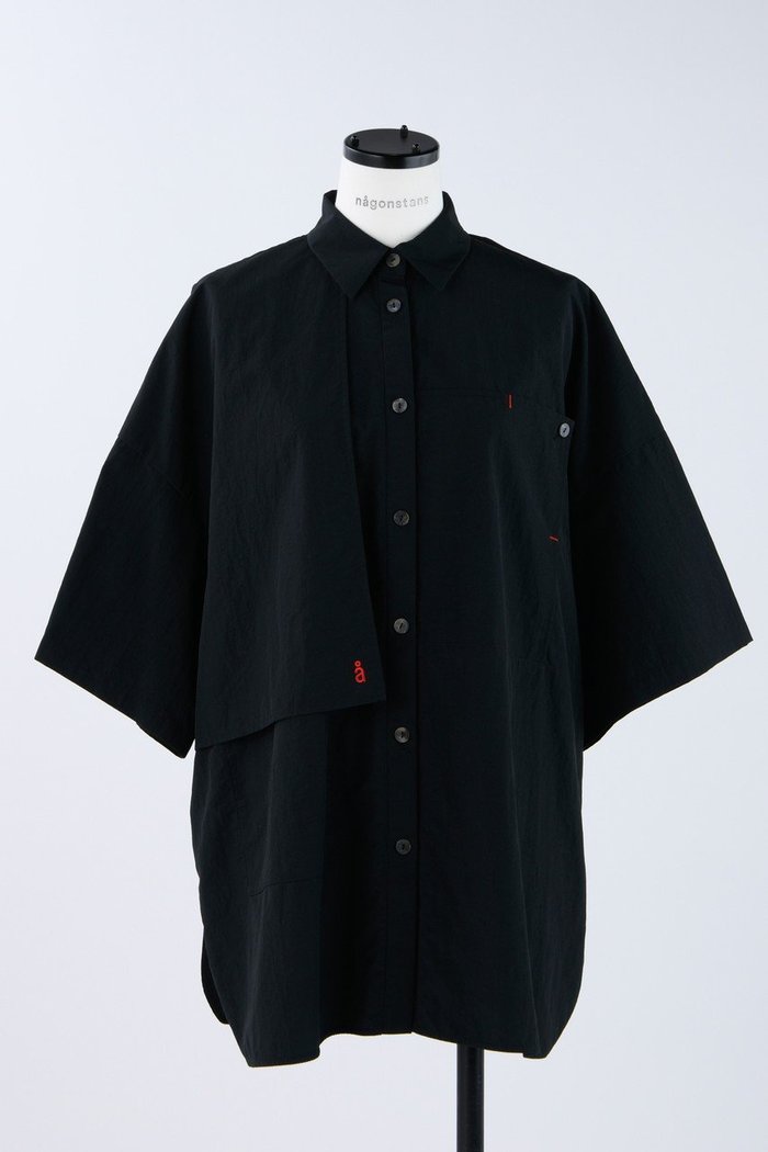 【ナゴンスタンス/nagonstans】のタスランウェザー3/4Sleeve SH/シャツ インテリア・キッズ・メンズ・レディースファッション・服の通販 founy(ファニー) https://founy.com/ ファッション Fashion レディースファッション Fashion for Women トップス・カットソー Cut & Sew Tops シャツ・ブラウス・オフィスカジュアル Elegant Blouses & Button-Ups アシンメトリー Asymmetrical Style ショート Short, Short Length スリーブ Sleeve, Long Sleeve / Short Sleeve リラックス Relax, Relaxed Fit |ID: prp329100003430945 ipo3291000000036402703