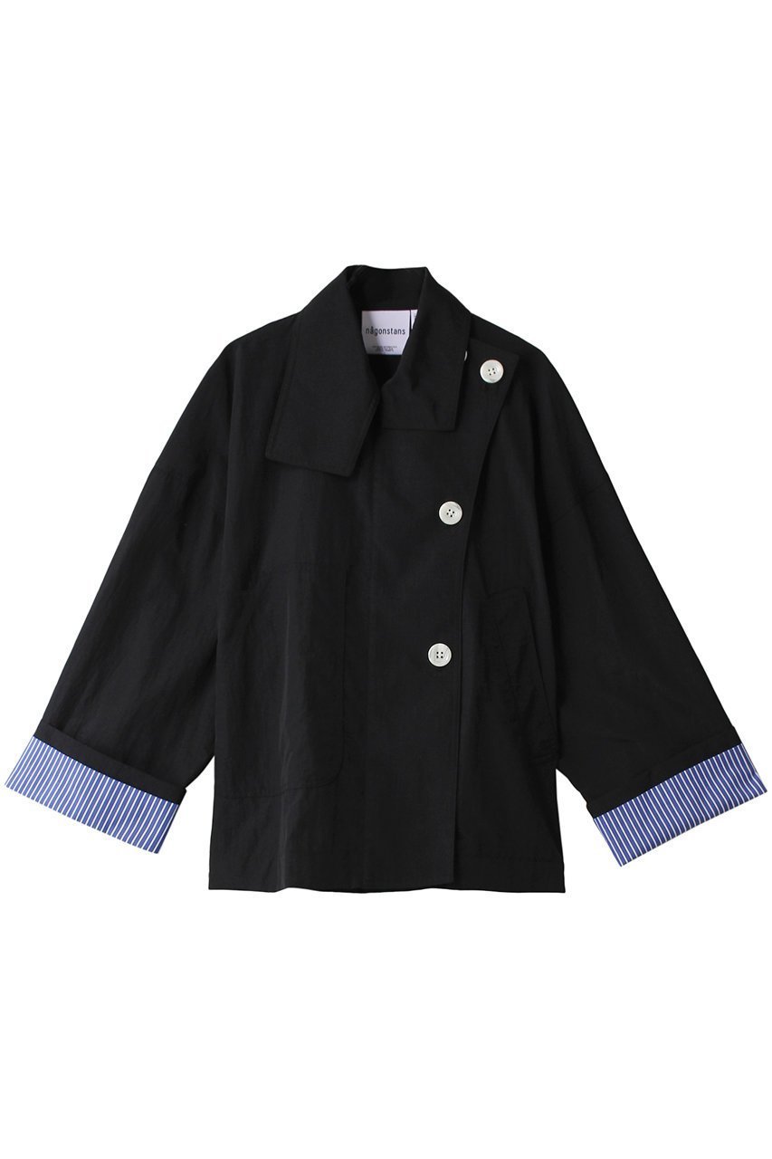 【ナゴンスタンス/nagonstans】のタスランウェザー Light JK/ジャケット インテリア・キッズ・メンズ・レディースファッション・服の通販 founy(ファニー) 　ファッション　Fashion　レディースファッション　Fashion for Women　アウター　Coat / Outerwear Collection　レディースジャケット・軽アウター　Jackets　アシンメトリー　Asymmetrical Style　ジャケット　Jacket, Outerwear　ポケット　Pocket, Pocket Detail　リラックス　Relax, Relaxed Fit　ワイド　Wide, Wide Fit　夏　Summer　秋　Autumn　羽織　Haori, Light Jacket　Black|ID: prp329100003430947 ipo3291000000035655298
