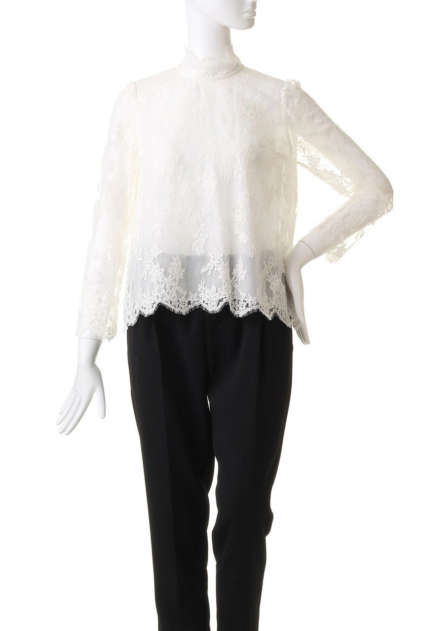 【ビリティス ディセッタン/Bilitis dix-sept ans】のリバーレースブラウス 人気、トレンドファッション・服の通販 founy(ファニー) 　ファッション　Fashion　レディースファッション　Fashion for Women　トップス・カットソー　Cut & Sew Tops　シャツ・ブラウス・オフィスカジュアル　Elegant Blouses & Button-Ups　オケージョン　Occasion Wear　スタンド　Stand Collar, Upright Stand　スリーブ　Sleeve, Long Sleeve / Short Sleeve　トレンド　Trend, Trending Now　フラワー　Flower, Floral　モチーフ　Motif, Design Theme　レース　Lace, Lace Fabric　ロング　Long, Long-Length　other-2|ID: prp329100003441450 ipo3291000000036725909