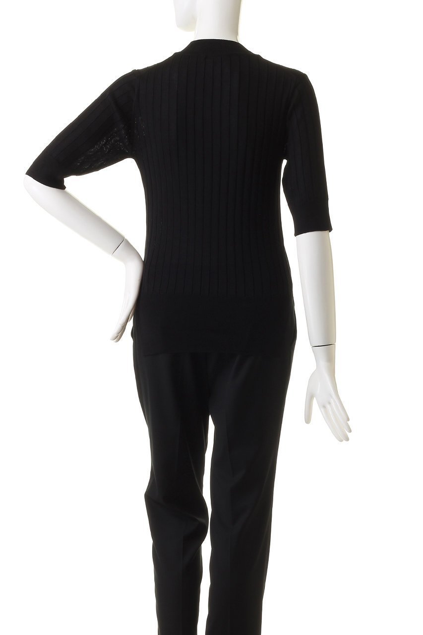 【エムダブリュー/MW】のシルク リブ Vネック ニット 人気、トレンドファッション・服の通販 founy(ファニー) 　ファッション　Fashion　レディースファッション　Fashion for Women　トップス・カットソー　Cut & Sew Tops　ニット　Knit Tops & Sweaters　カジュアルプルオーバー・ニットトップス　Pullovers & Knit Tops / Casual Pullovers　Vネックトップス　V-Neck Tops / V-Cut Neckline Shirts　なめらか　Smooth, Silky Texture　インナー　Innerwear　シルク　Silk, 100% Silk　シンプル　Simple, Minimal　ストライプ　Stripe, Striped Pattern　フィット　Fit, Slim Fit　半袖　Short Sleeve, Half Sleeve　other-4|ID: prp329100003445480 ipo3291000000032933730
