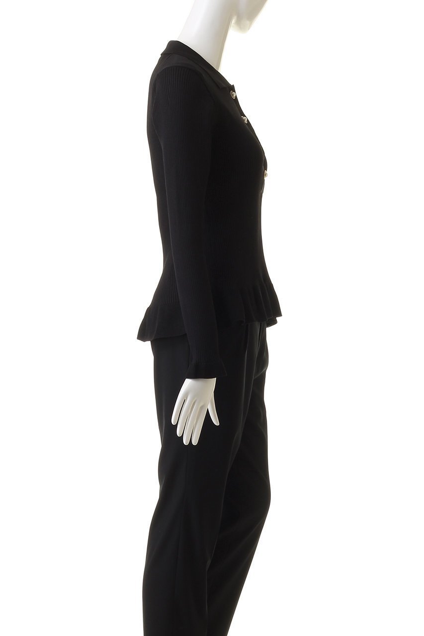 【エムダブリュー/MW】のリサイクル ポリエステル フリルリブ ニット 人気、トレンドファッション・服の通販 founy(ファニー) 　ファッション　Fashion　レディースファッション　Fashion for Women　トップス・カットソー　Cut & Sew Tops　ニット　Knit Tops & Sweaters　カジュアルプルオーバー・ニットトップス　Pullovers & Knit Tops / Casual Pullovers　パール　Pearl, Pearl Accent　ビンテージ　Vintage, Retro Style　フィット　Fit, Slim Fit　フリル　Frill, Ruffle　リュクス　Luxury, Elegant, High-End, Chic　エレガント 上品　Elegant　other-3|ID: prp329100003445481 ipo3291000000032957643