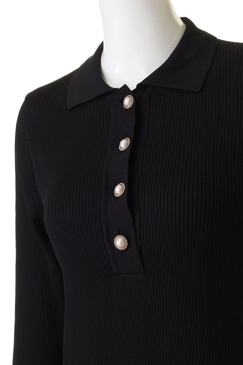 【エムダブリュー/MW】のリサイクル ポリエステル フリルリブ ニット 人気、トレンドファッション・服の通販 founy(ファニー) 　ファッション　Fashion　レディースファッション　Fashion for Women　トップス・カットソー　Cut & Sew Tops　ニット　Knit Tops & Sweaters　カジュアルプルオーバー・ニットトップス　Pullovers & Knit Tops / Casual Pullovers　パール　Pearl, Pearl Accent　ビンテージ　Vintage, Retro Style　フィット　Fit, Slim Fit　フリル　Frill, Ruffle　リュクス　Luxury, Elegant, High-End, Chic　エレガント 上品　Elegant　other-5|ID: prp329100003445481 ipo3291000000032957651